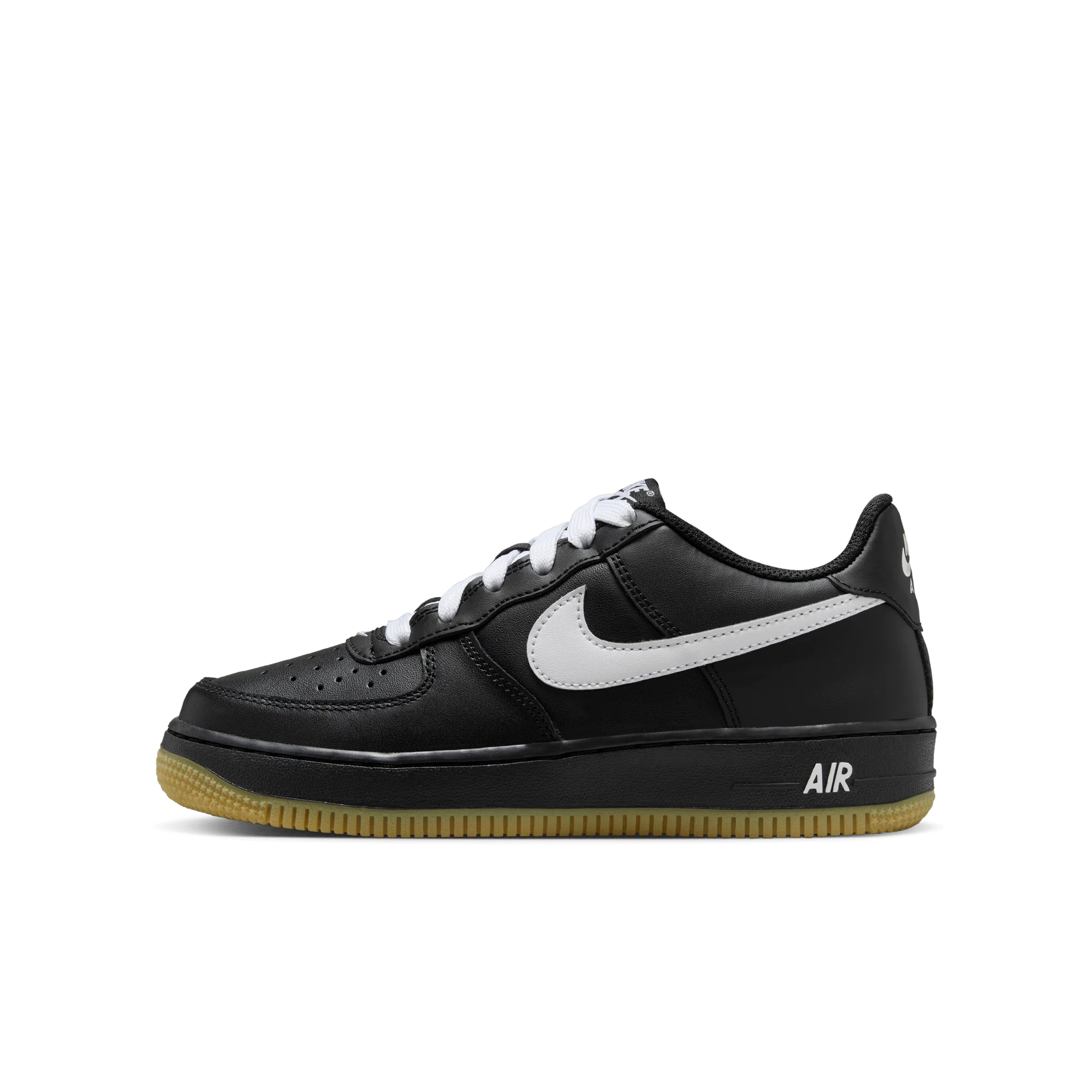 Nike Air Force 1 Low LV8 Black Gum Light Brown White (GS) - Image 5