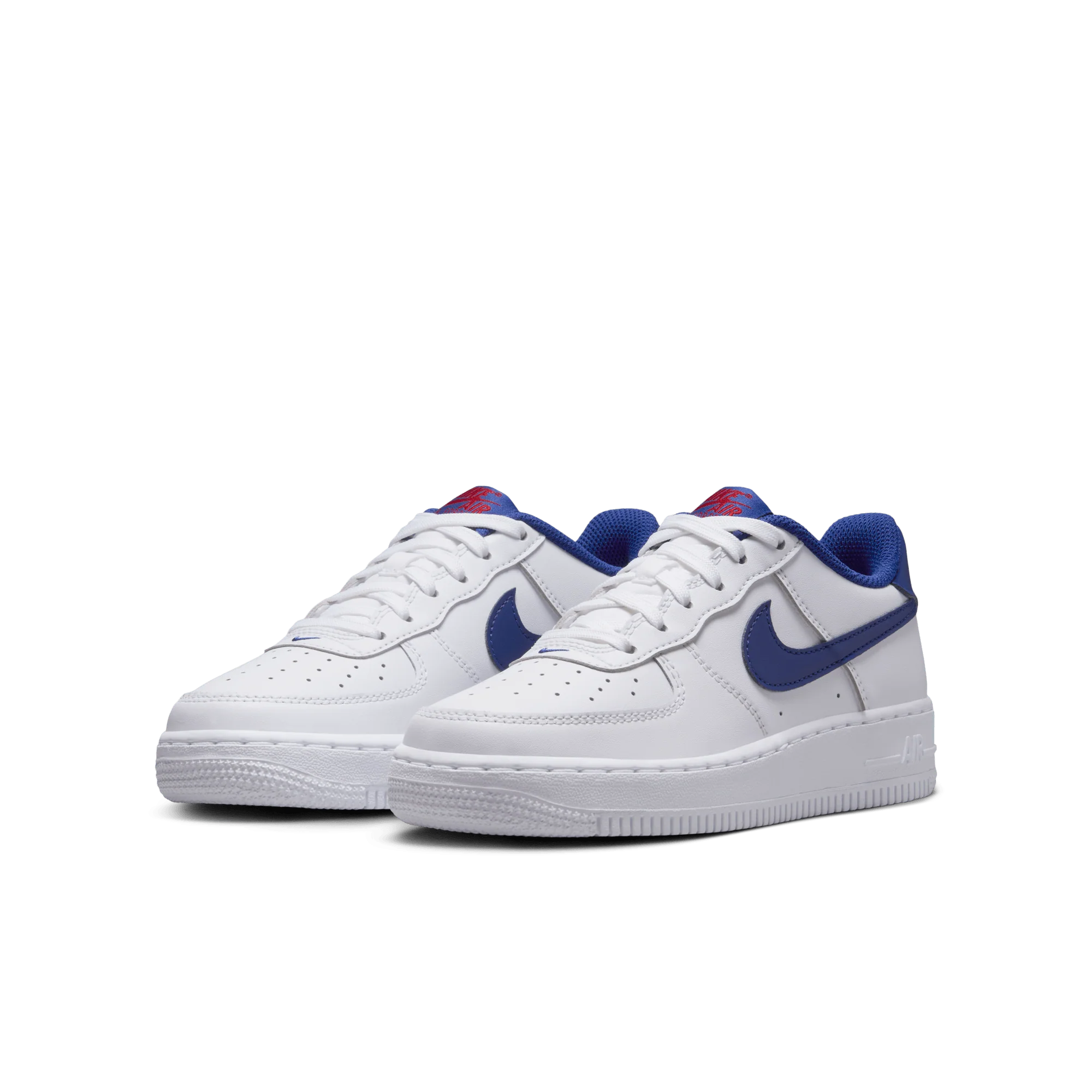 Nike Air Force 1 White Deep Royal Blue GS - Image 2