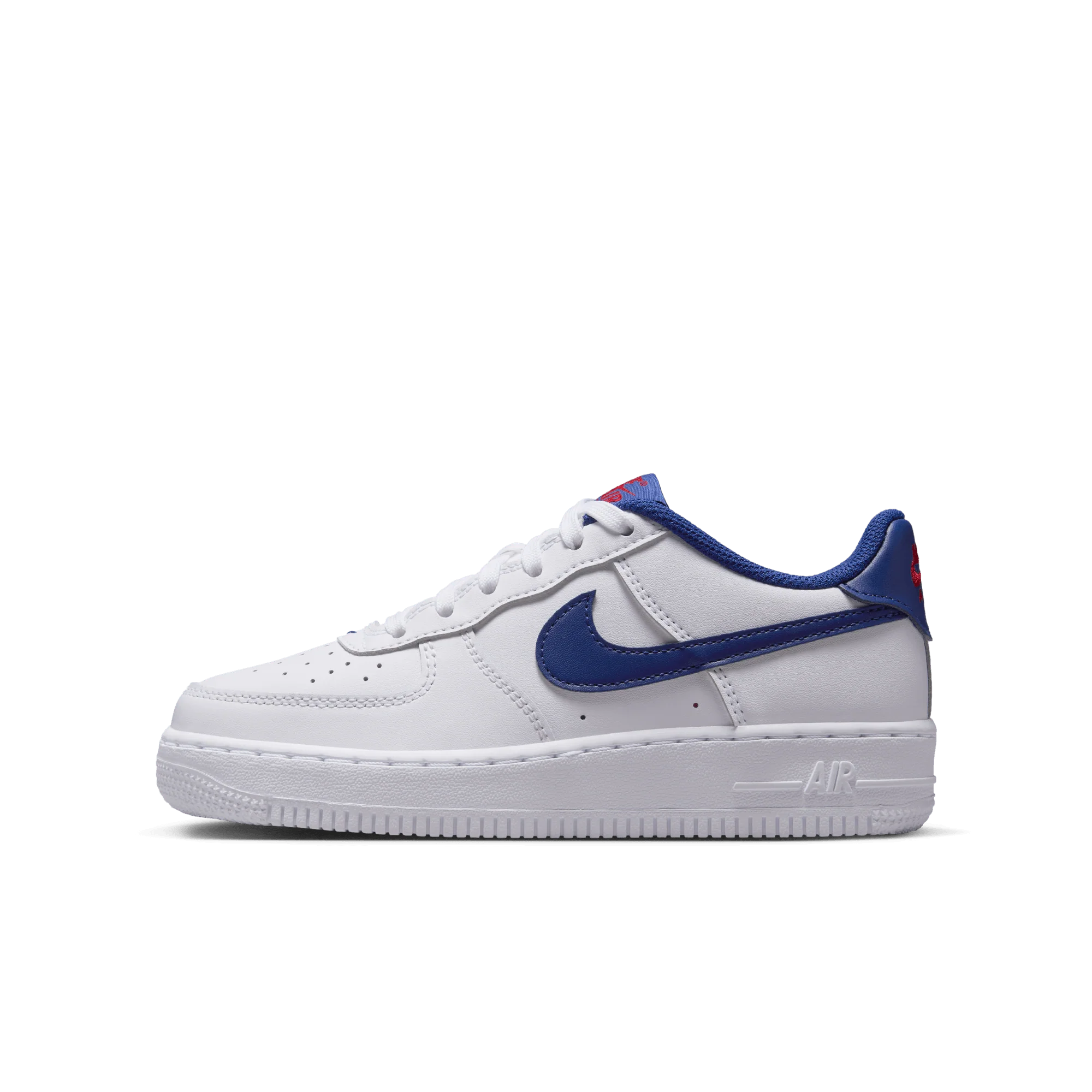 Nike Air Force 1 White Deep Royal Blue GS - Image 5