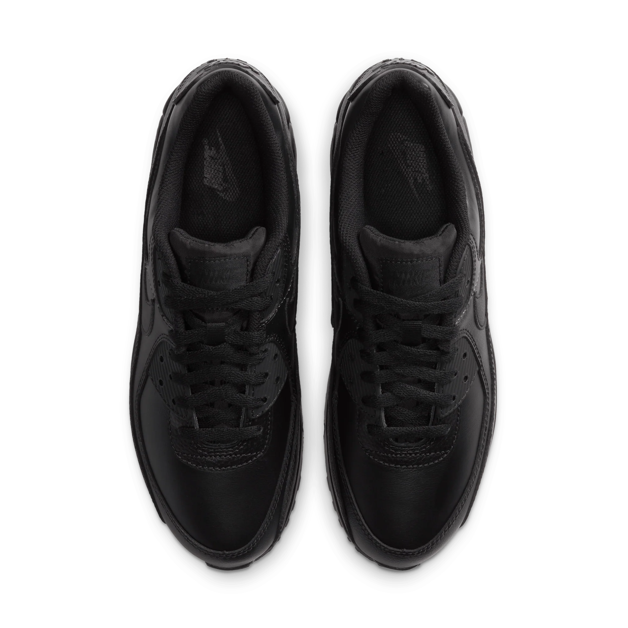 Nike Air Max 90 Leather Triple Black - Image 3