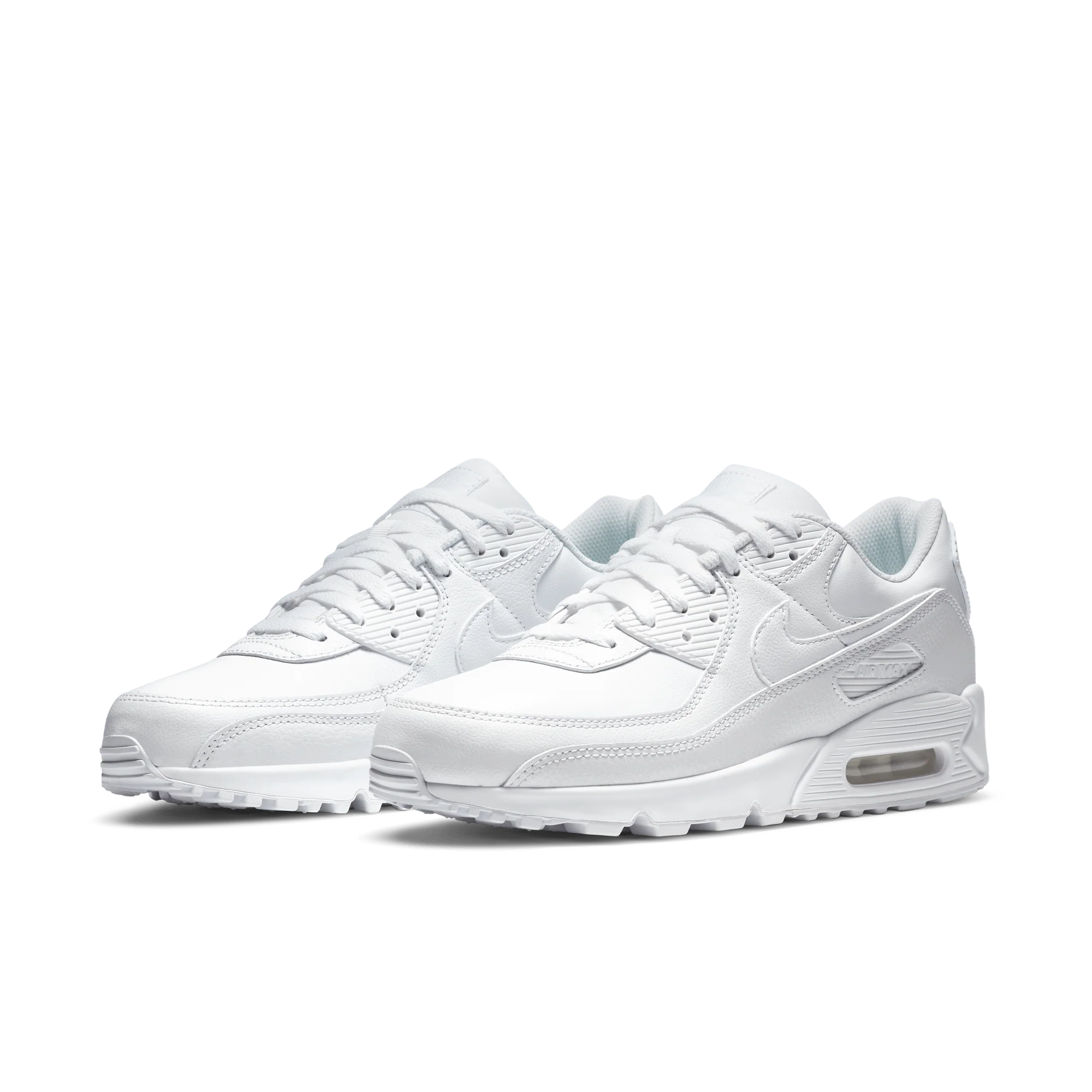 Nike Air Max 90 Leather Triple White - Image 2