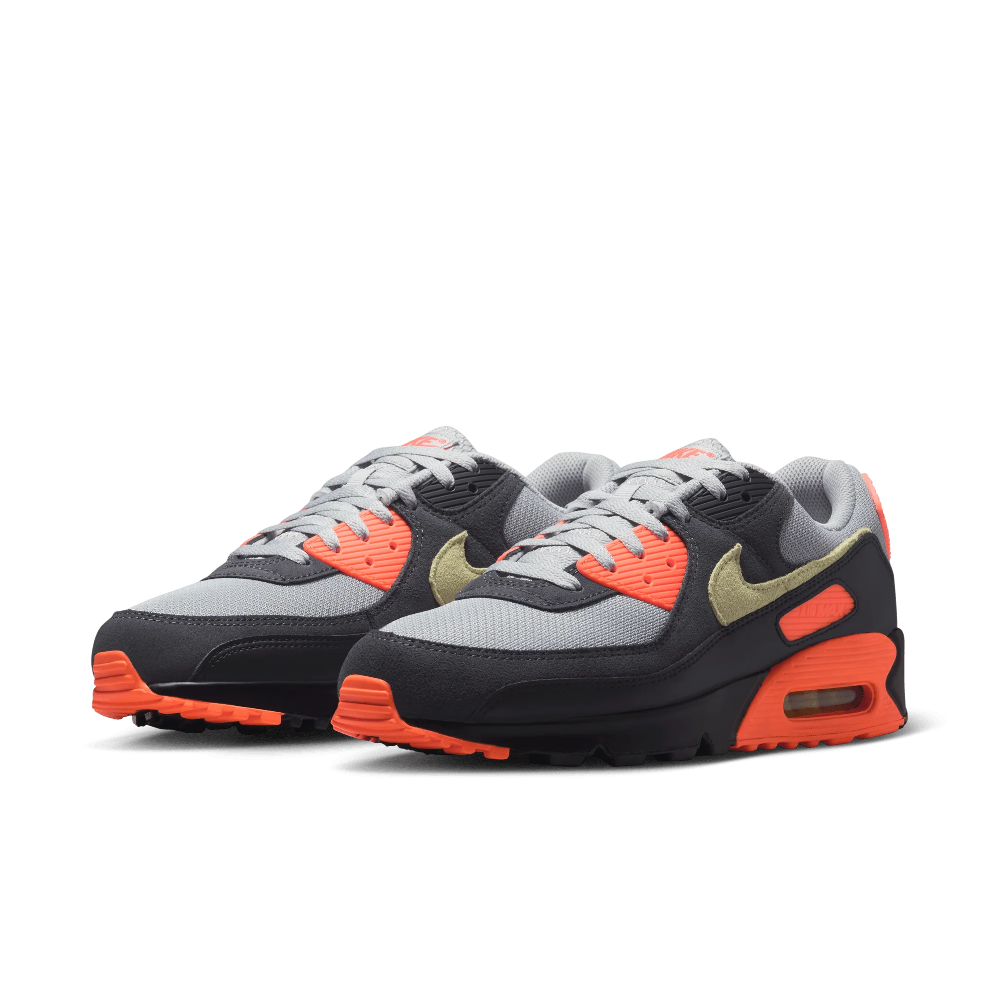 Nike Air Max 90 Light Smoke Grey Hyper Crimson Limelight - Image 2