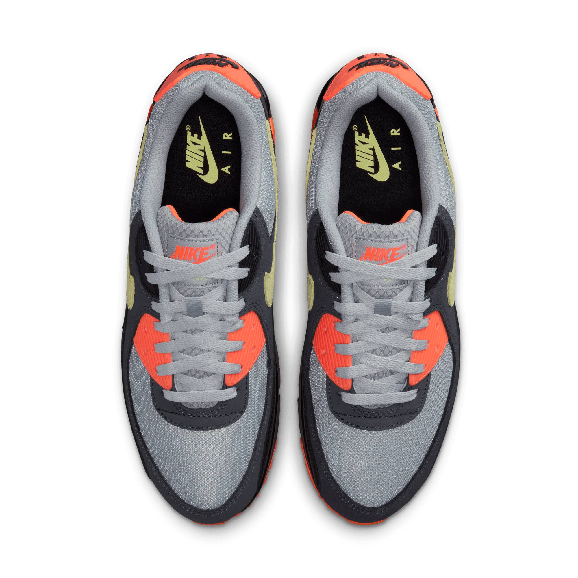 Nike Air Max 90 Light Smoke Grey Hyper Crimson Limelight - Image 3