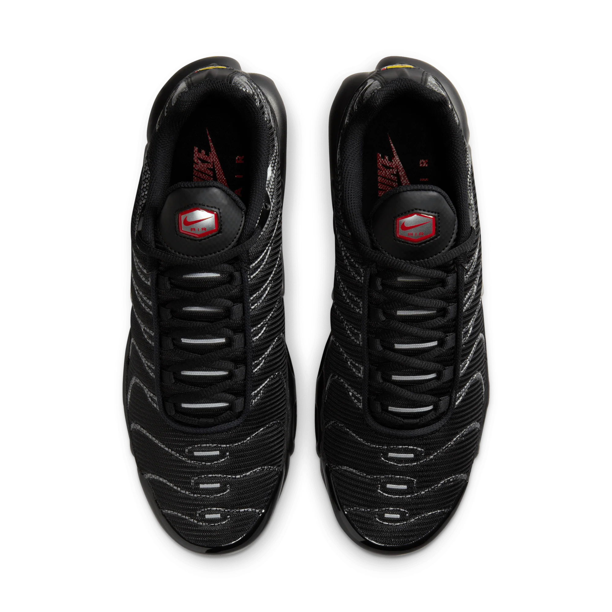 Nike Air Max Plus Black University Red Metallic Silver - Image 3