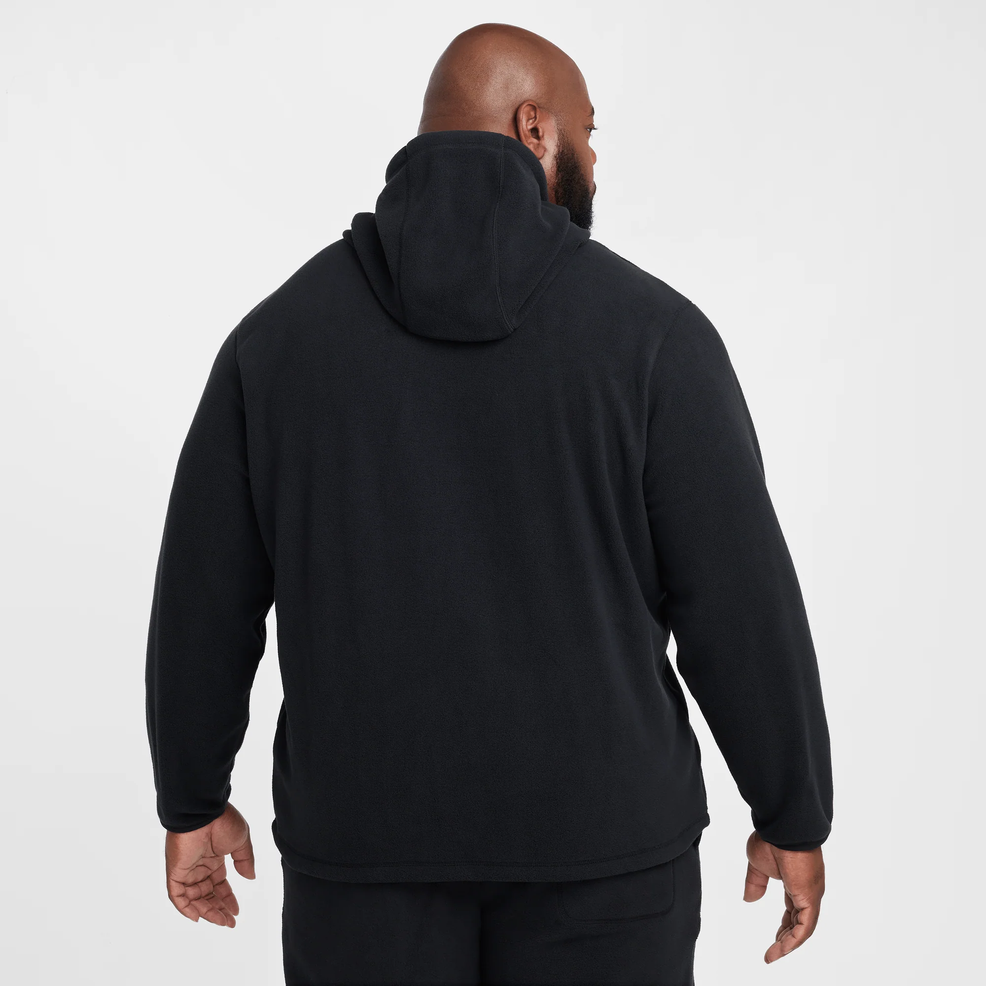 Nike Club Men's Winterized Pullover Hoodie Black/White - Image 3