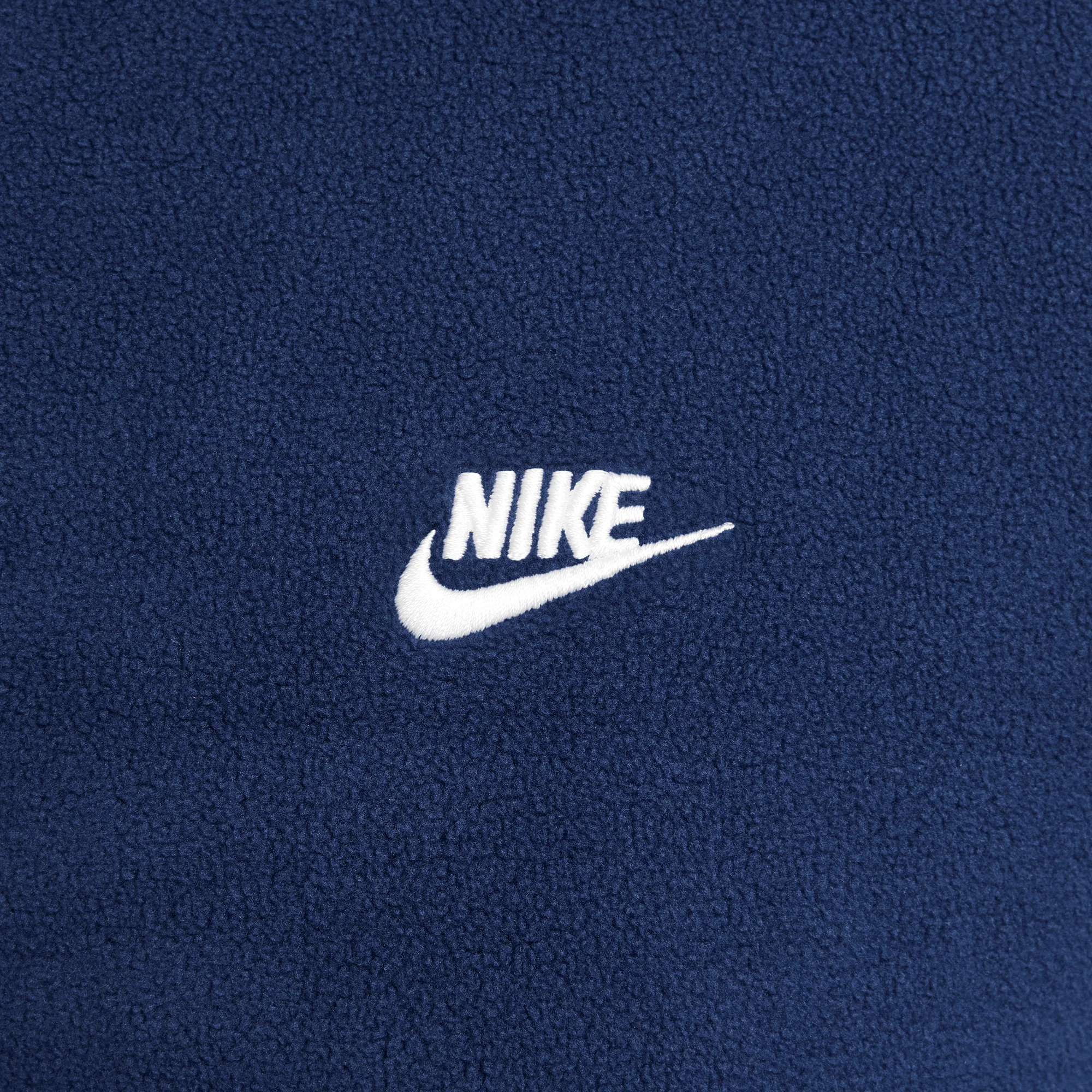 Nike Club Men's Winterized Pullover Hoodie Midnight Navy/White - Image 4