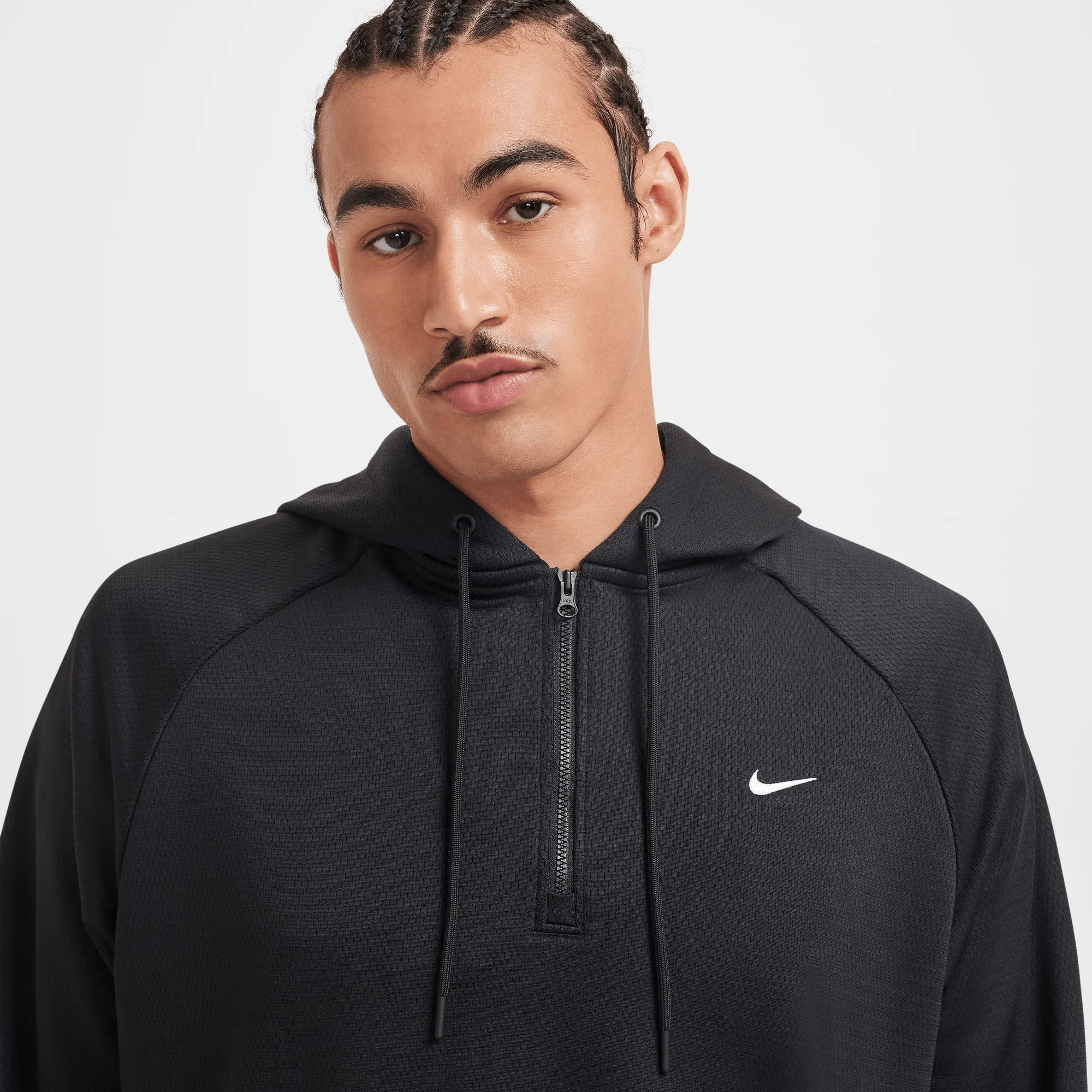 Nike DNA Men's Therma-FIT 1/4-Zip Basketball Hoodie Black/White - Image 3