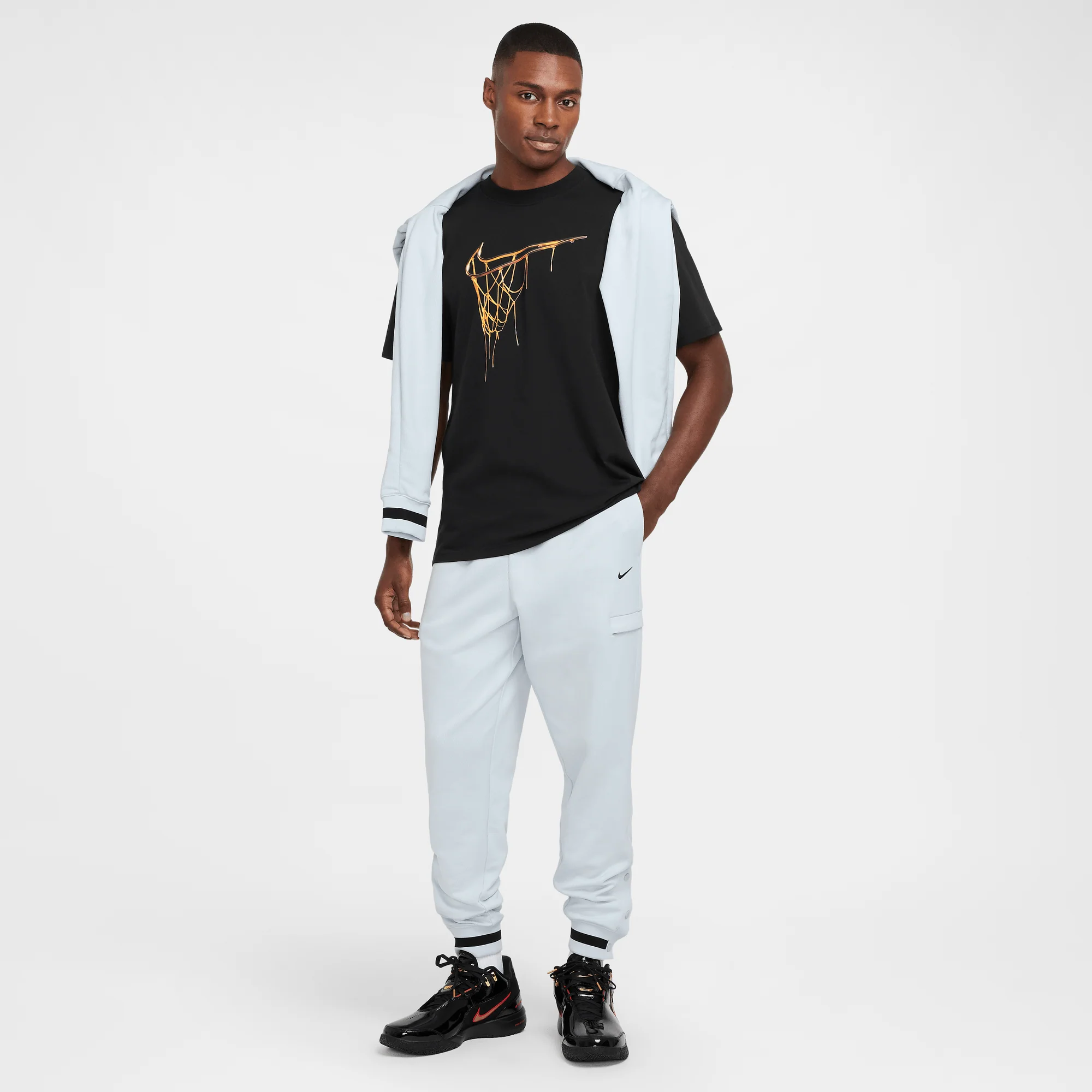 Nike DNA Men's Therma-FIT Basketball Trousers Pure Platinum/Black - Image 5