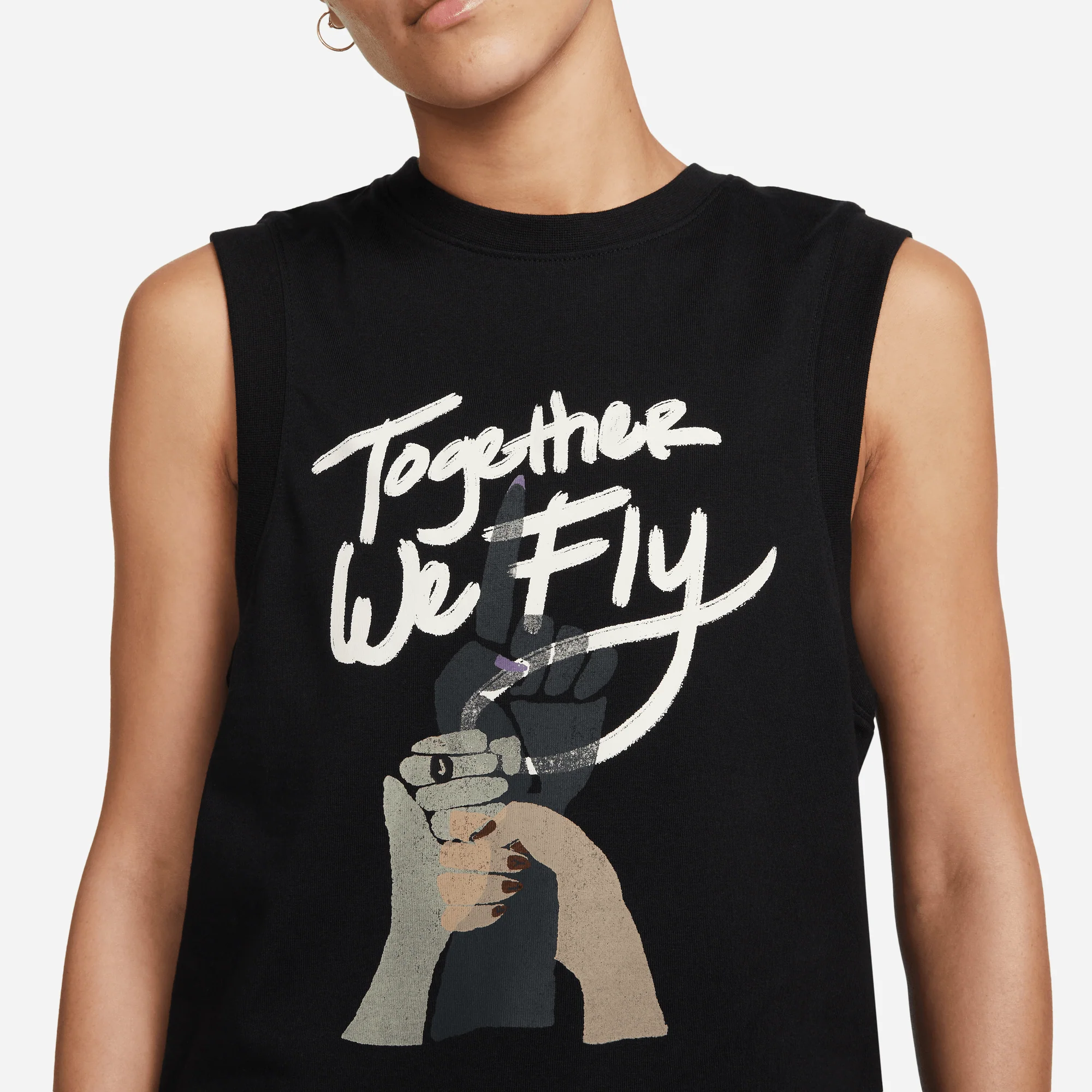 Nike Dri-FIT Standard Issue Women's Top Black/White - Image 3