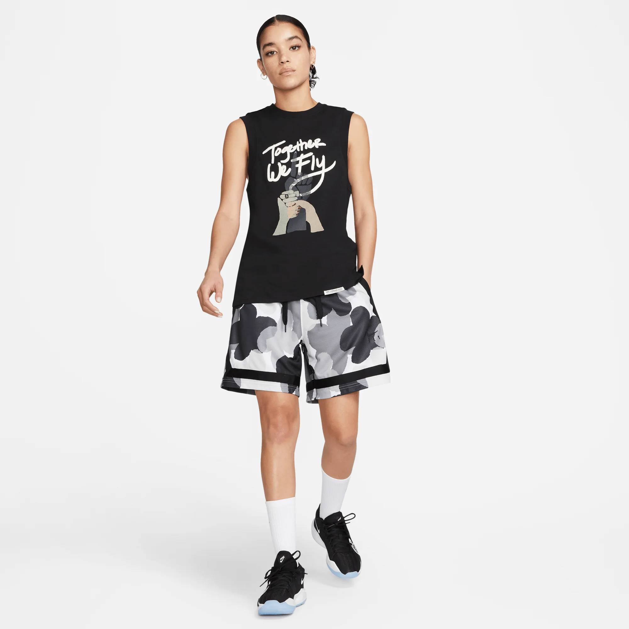 Nike Dri-FIT Standard Issue Women's Top Black/White - Image 5