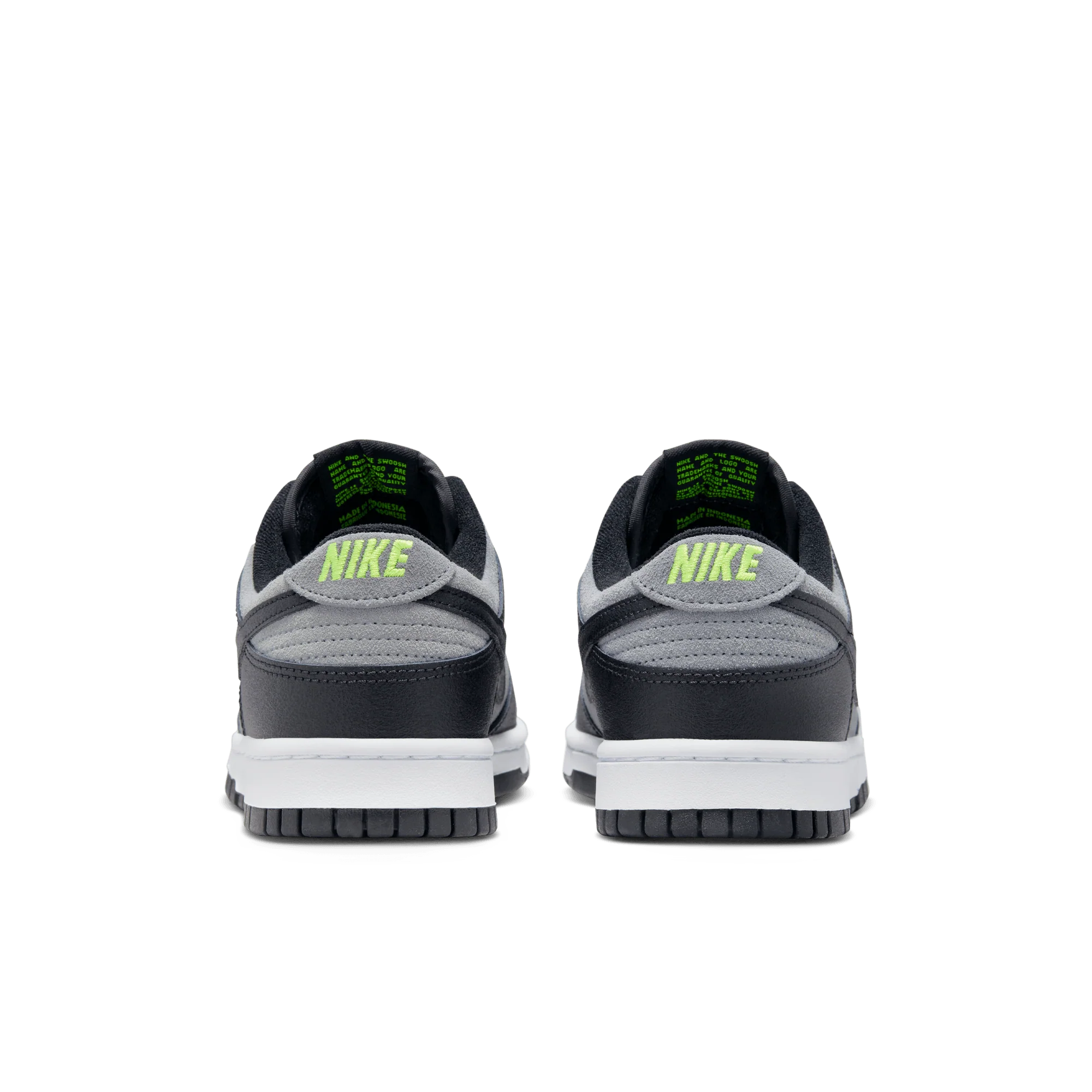 Nike Dunk Low Black Cool Grey Volt Mini Swoosh - Image 4