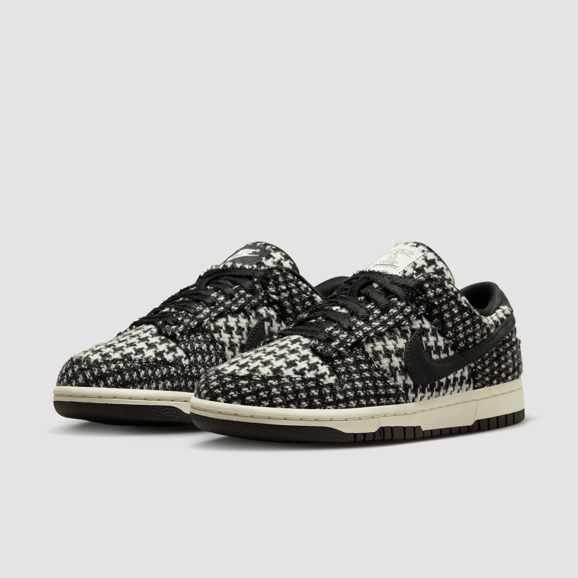 Nike Dunk Low Harris Tweed White Black Multi (Women's) - Image 2