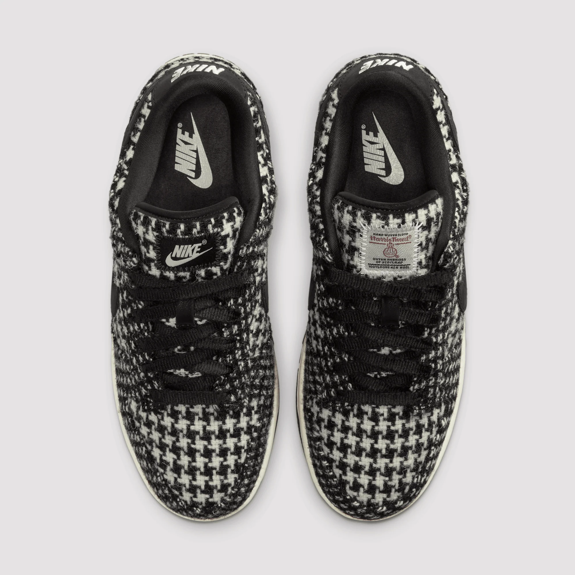 Nike Dunk Low Harris Tweed White Black Multi (Women's) - Image 4