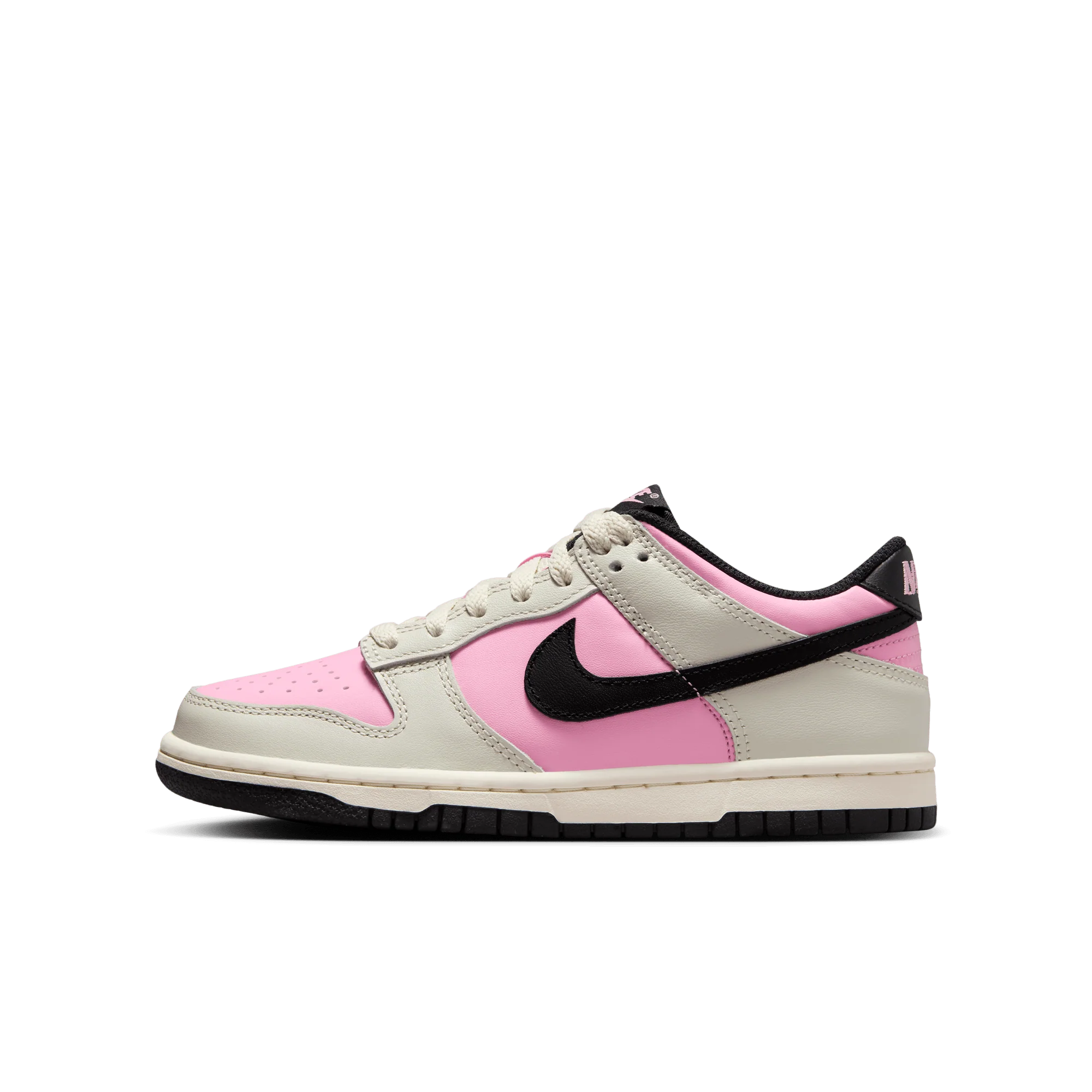 Nike Dunk Low Pink Rise Light Orewood Brown Pale Ivory Black (GS) - Image 5