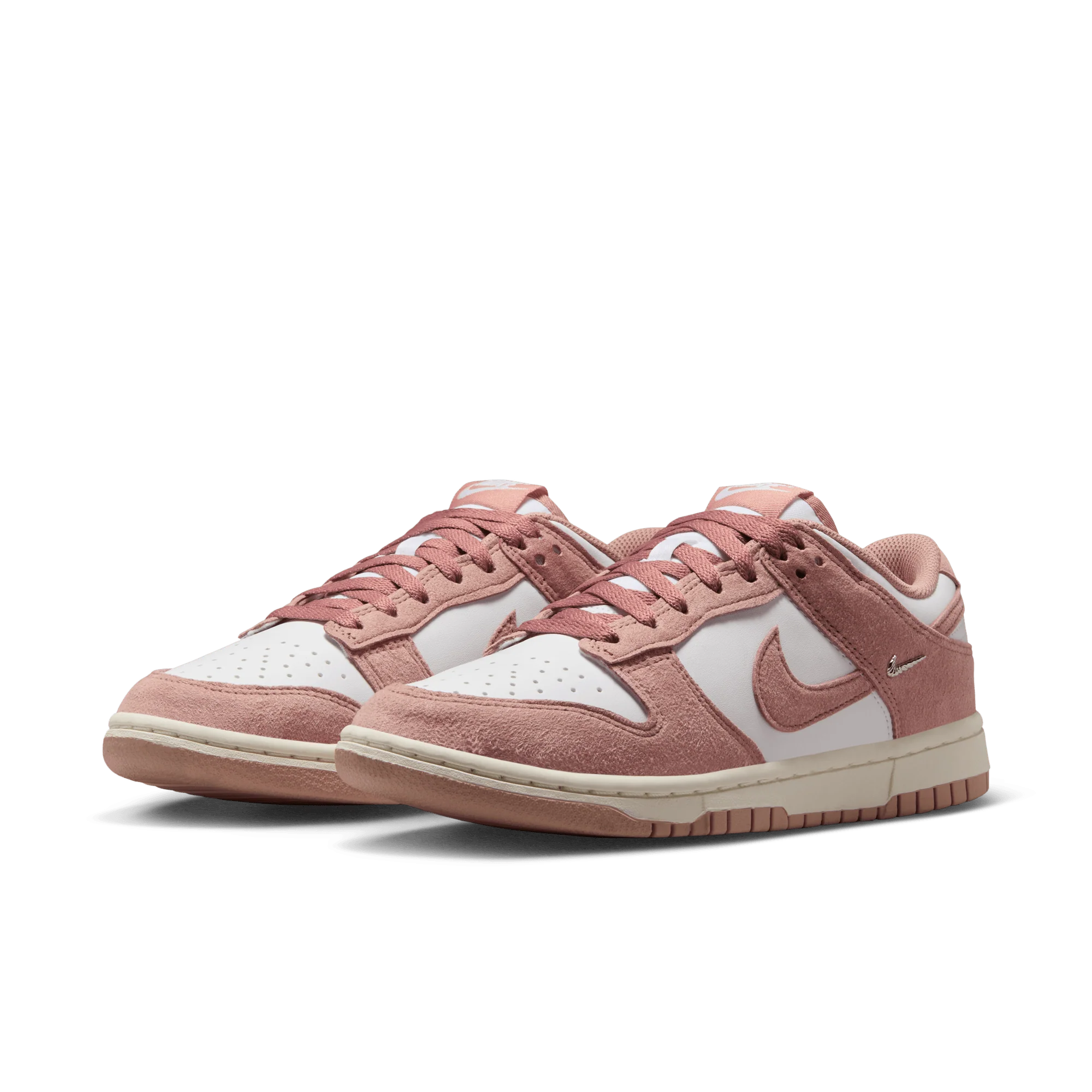 Nike Dunk Low Rose Whisper Gold Mini Swoosh (Women's) - Image 2