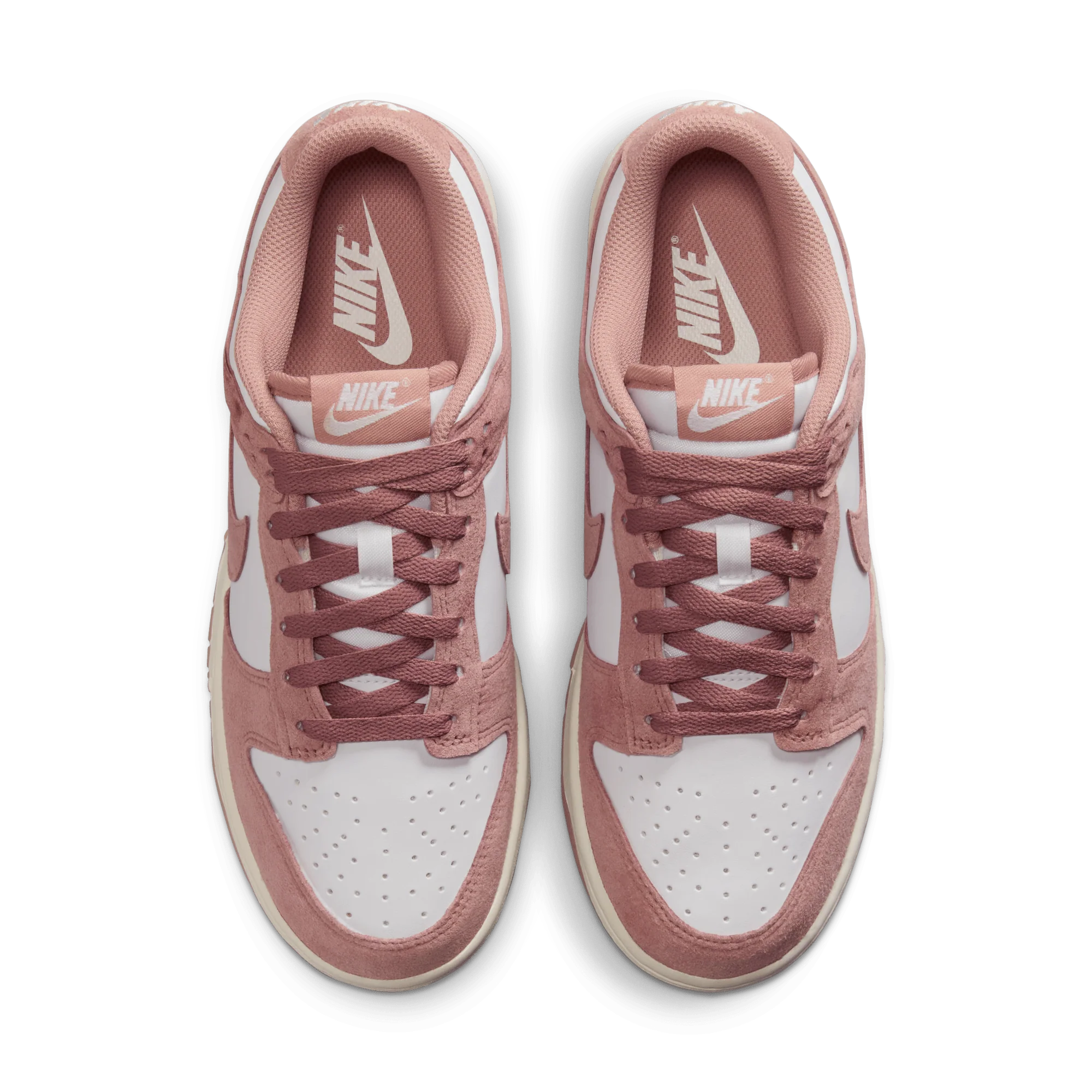 Nike Dunk Low Rose Whisper Gold Mini Swoosh (Women's) - Image 3