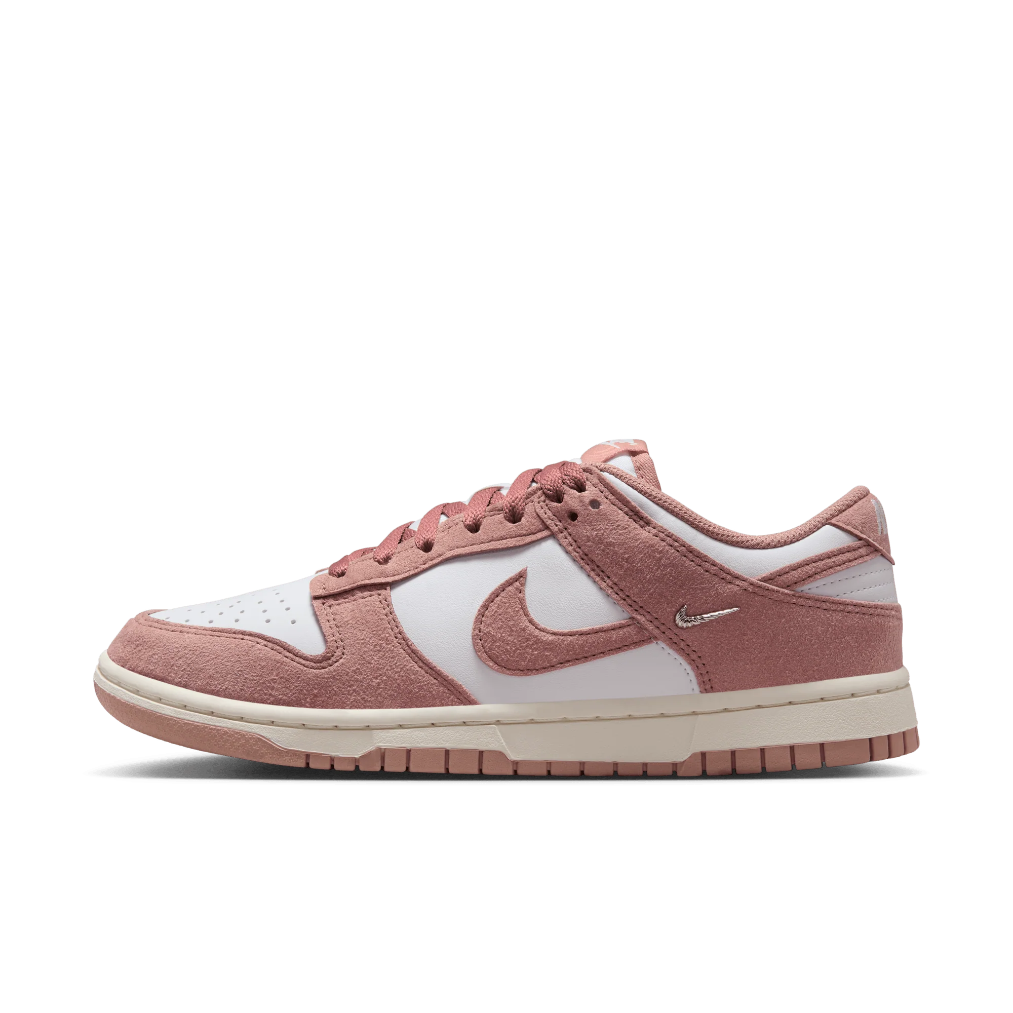 Nike Dunk Low Rose Whisper Gold Mini Swoosh (Women's) - Image 5