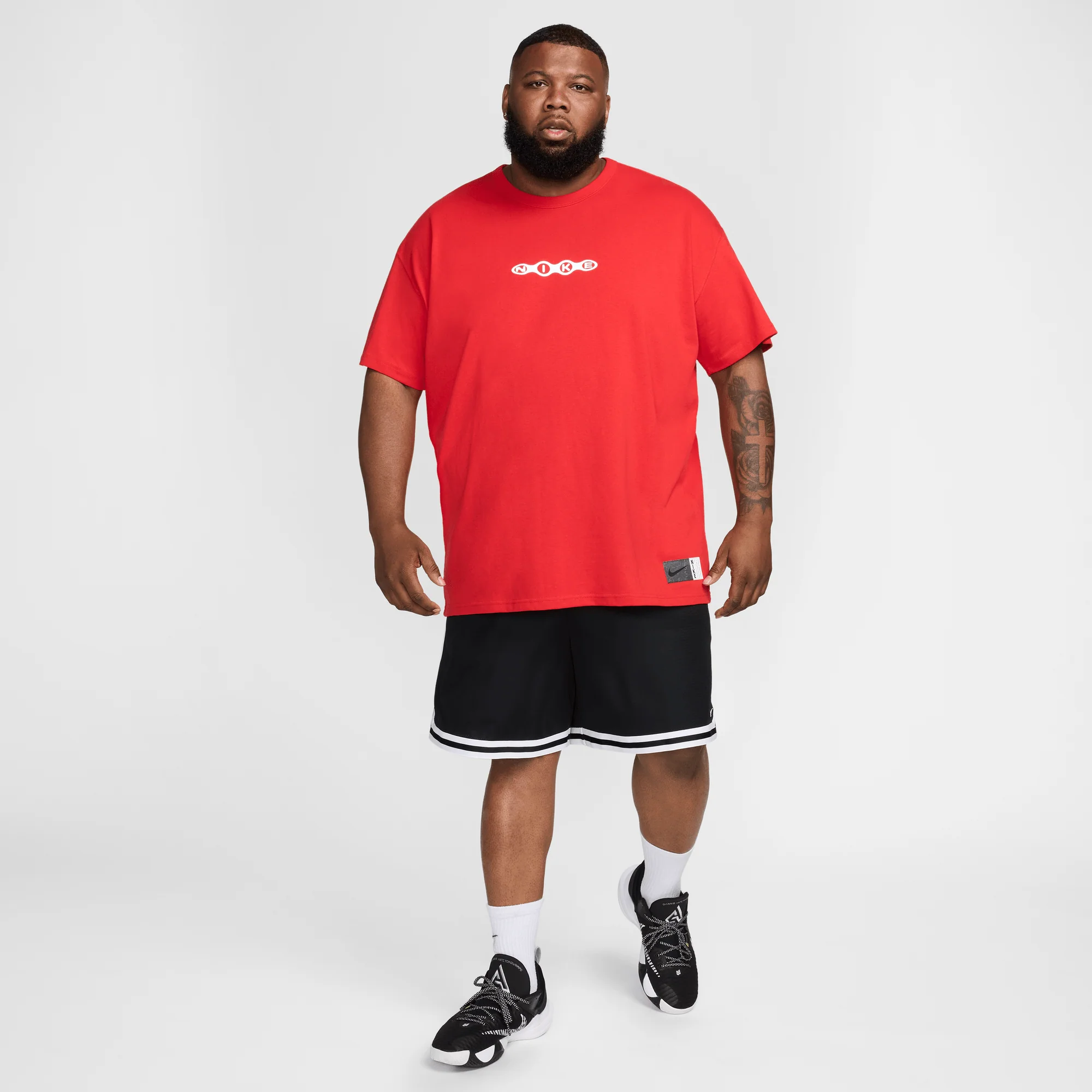 Nike Men's Max90 Basketball T-Shirt University Red - Image 5