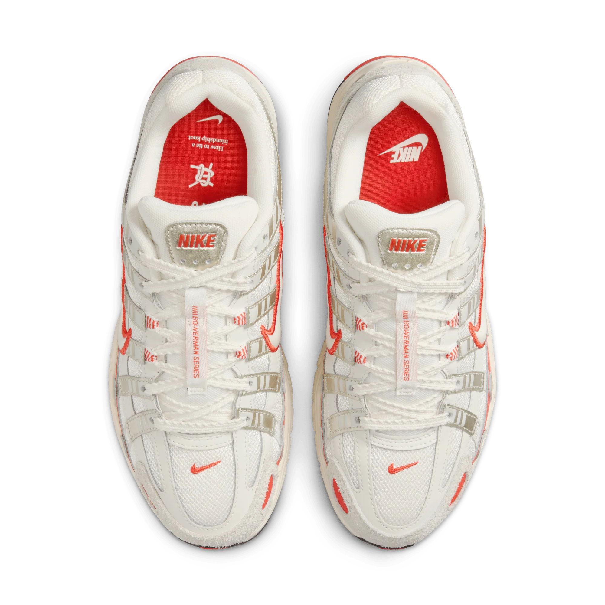 Nike P-6000 Sail Pale Ivory Light Bone Picante Red (Women's) - Image 3