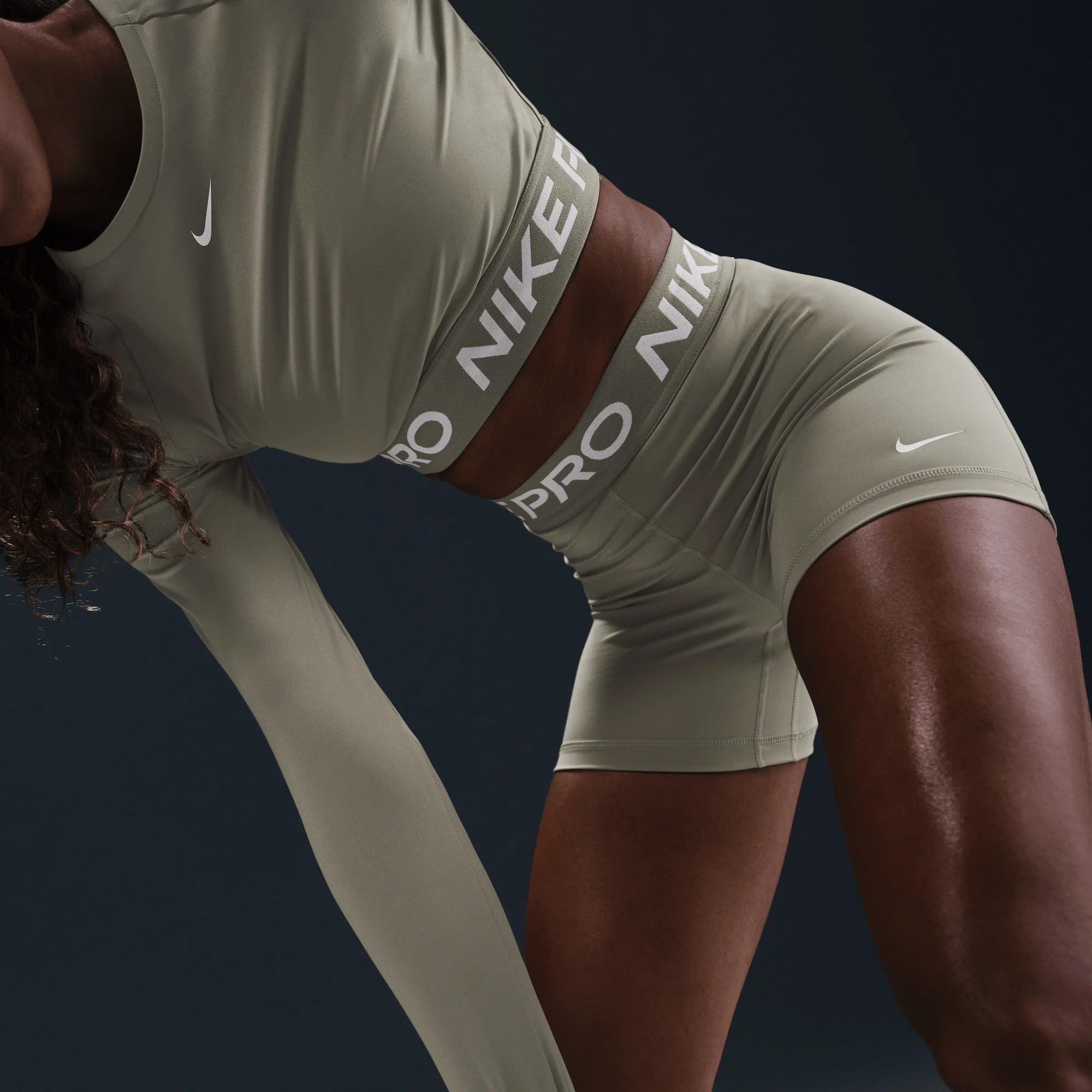 Nike Pro 365 Women's Shorts Light Army/White - Image 6
