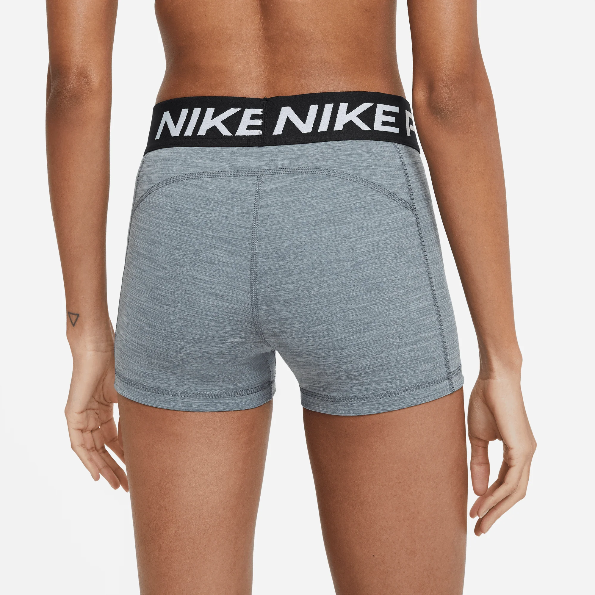 Nike Pro Women's 3" Shorts Smoke Grey/Heather/Black/Black - Image 2