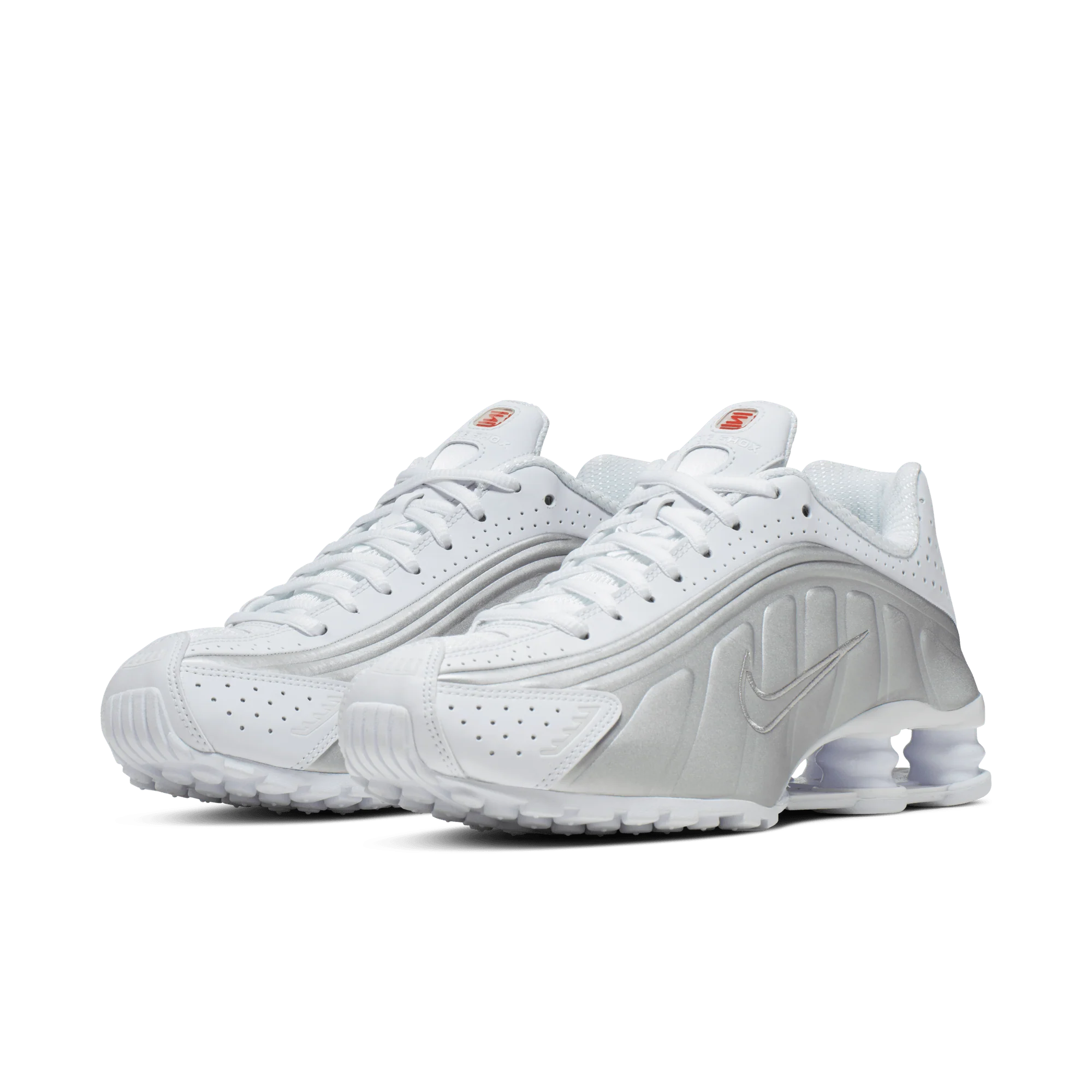 Nike Shox R4 White Metallic Silver (Women's) - Image 2