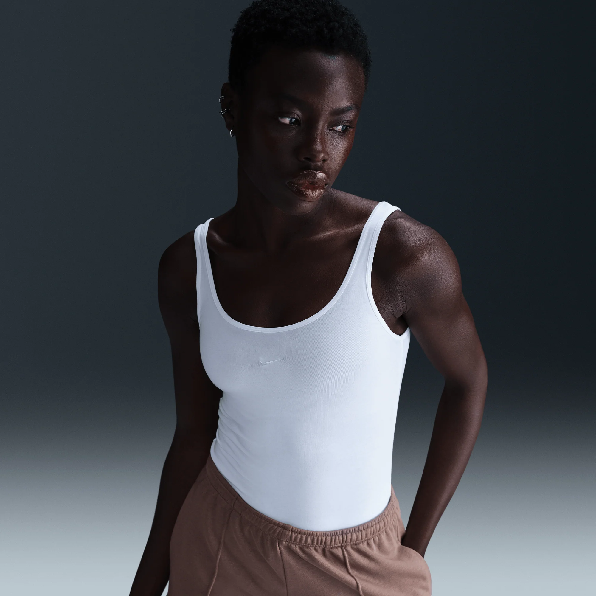 Nike Sportswear Chill Knit Women's Tank Top White - Image 4