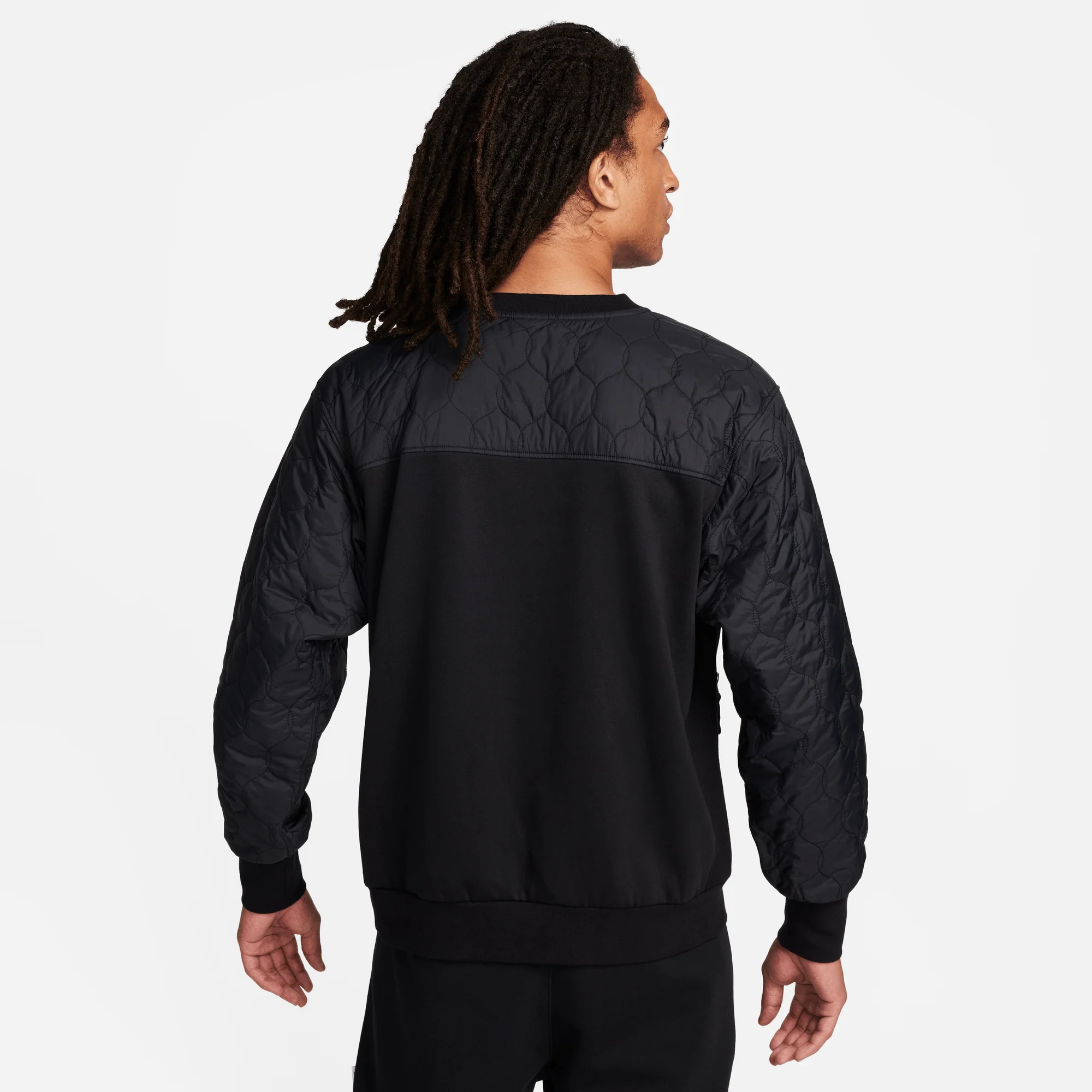 Nike Standard Issue Men's Basketball Crew-Neck Sweatshirt Black/Anthracite - Image 2
