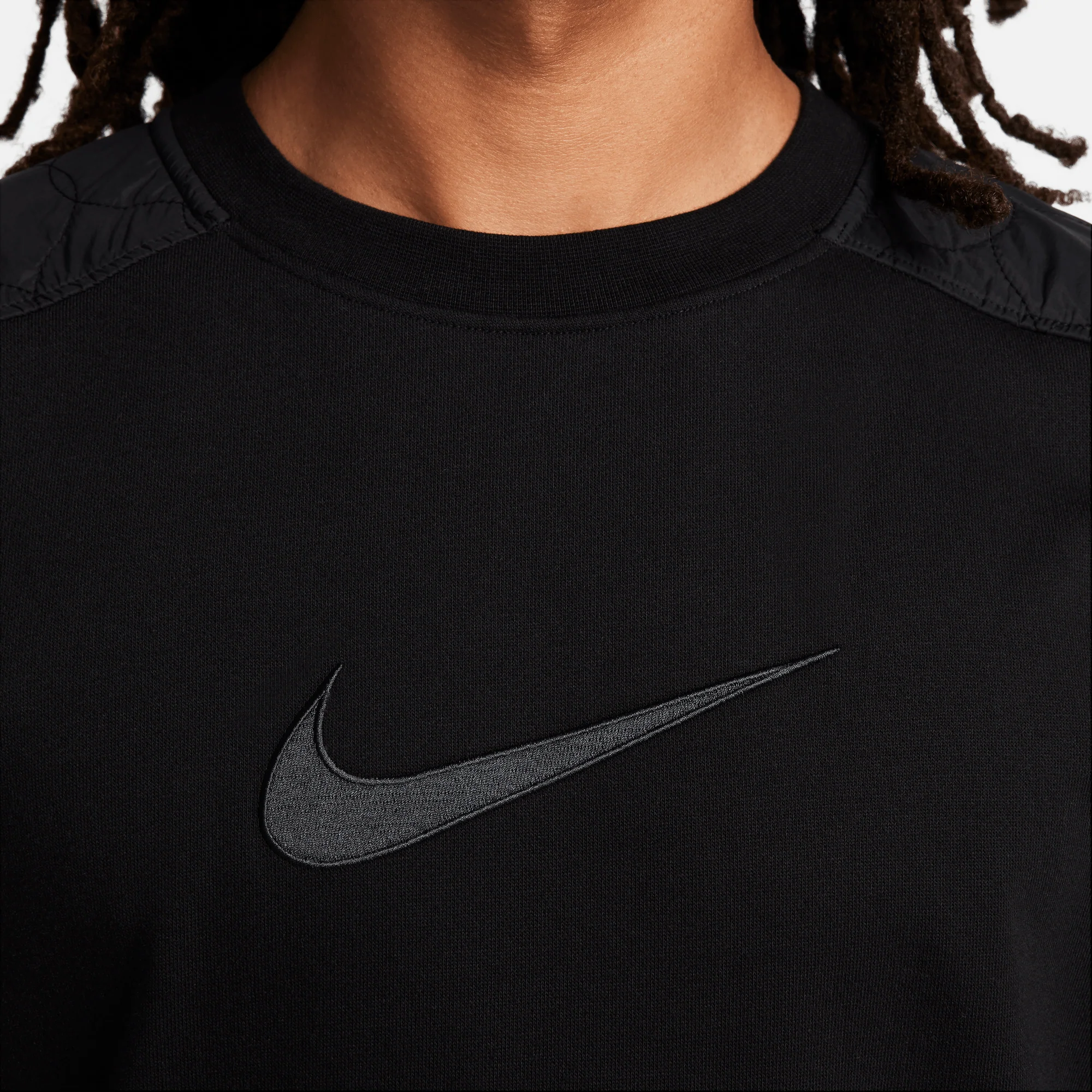 Nike Standard Issue Men's Basketball Crew-Neck Sweatshirt Black/Anthracite - Image 4