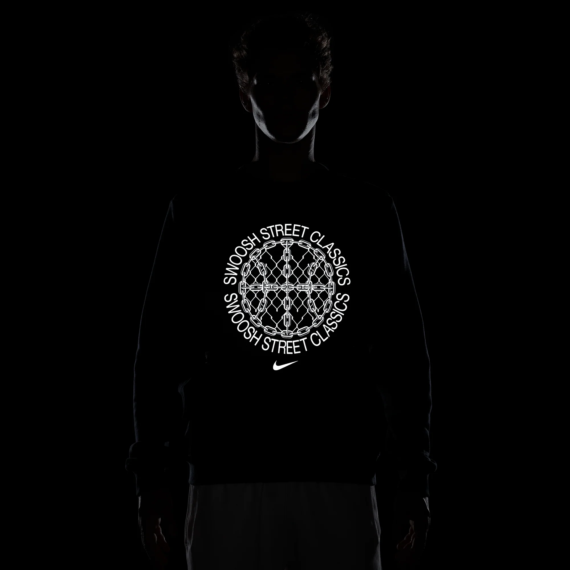 Nike Standard Issue Men's Dri-FIT Basketball Crew-Neck Sweatshirt Black/Heather/Pale Ivory - Image 3
