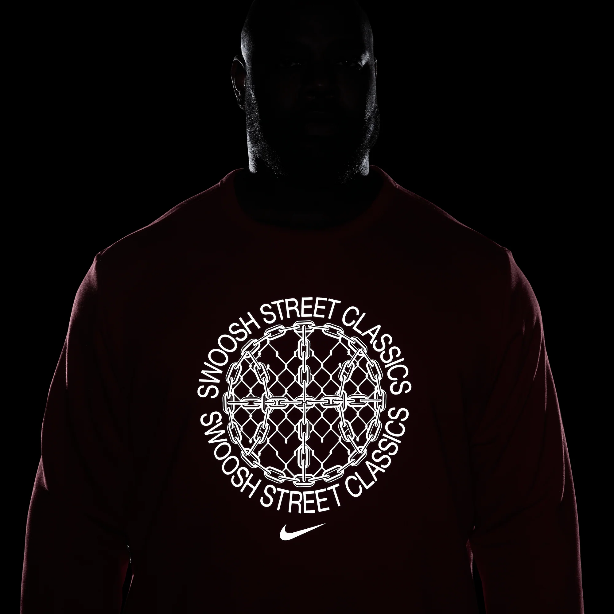 Nike Standard Issue Men's Dri-FIT Basketball Crew-Neck Sweatshirt University Red/Heather/Pale Ivory - Image 5