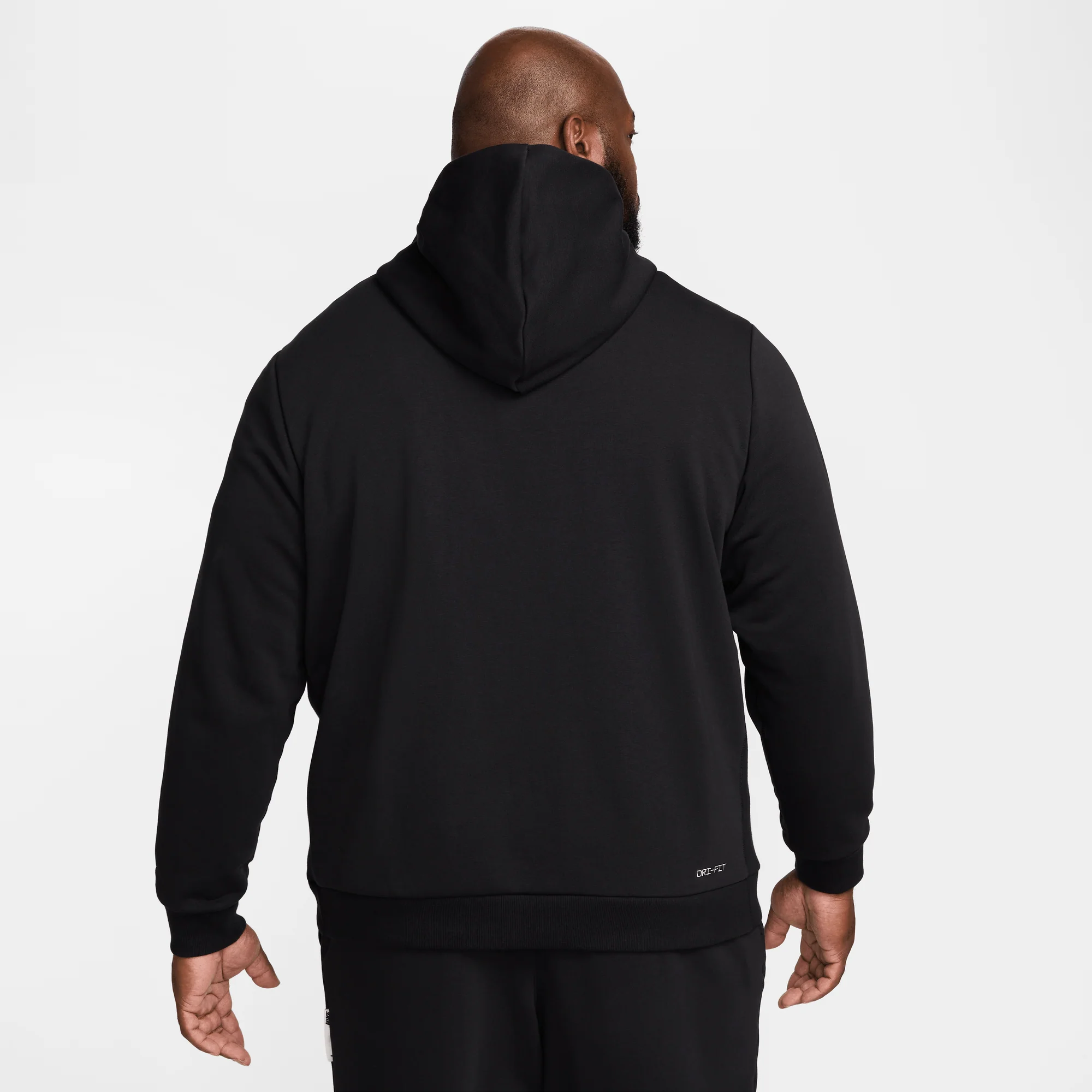 Nike Standard Issue Men's Dri-FIT Pullover Basketball Hoodie Black/Pale Ivory - Image 3