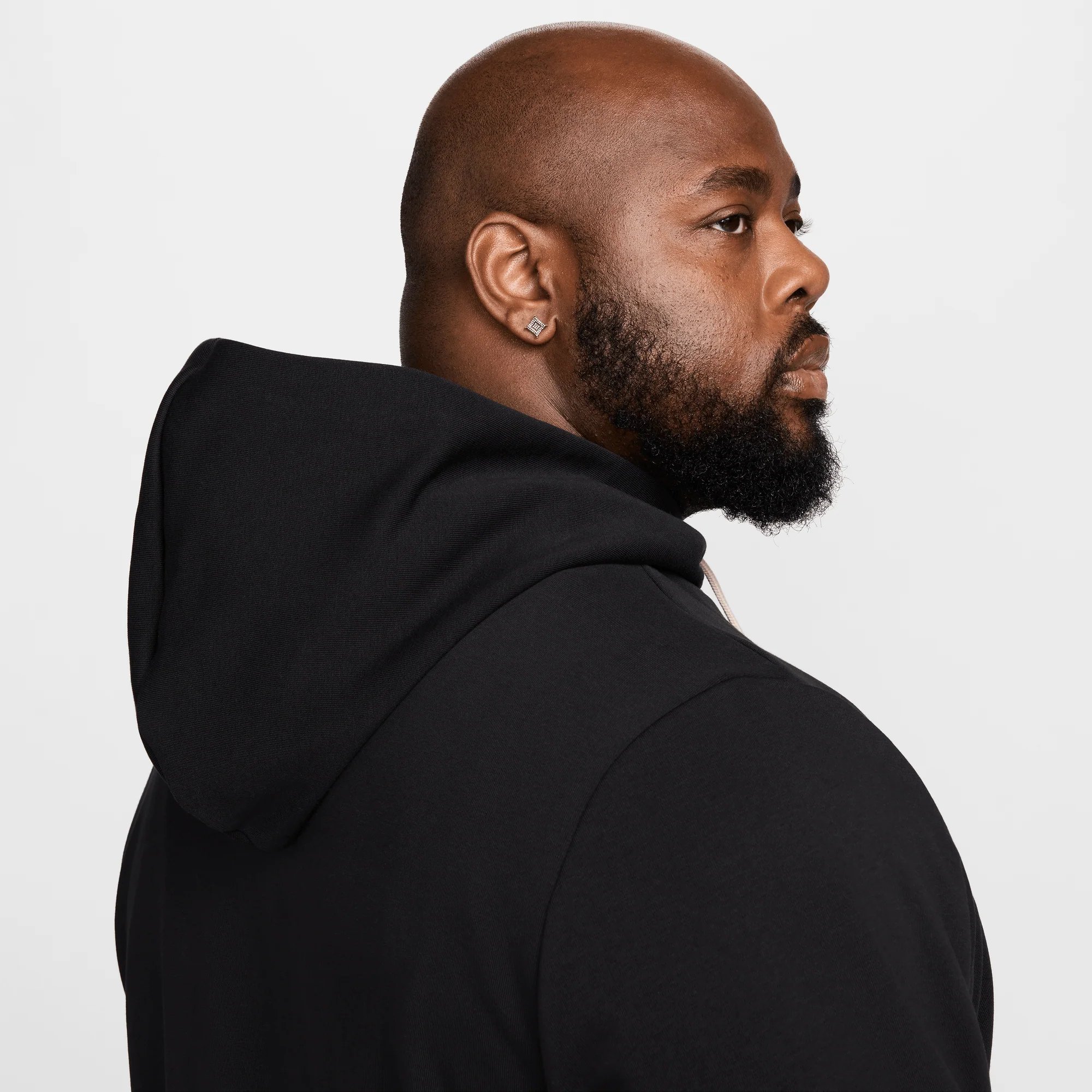 Nike Standard Issue Men's Dri-FIT Pullover Basketball Hoodie Black/Pale Ivory - Image 5