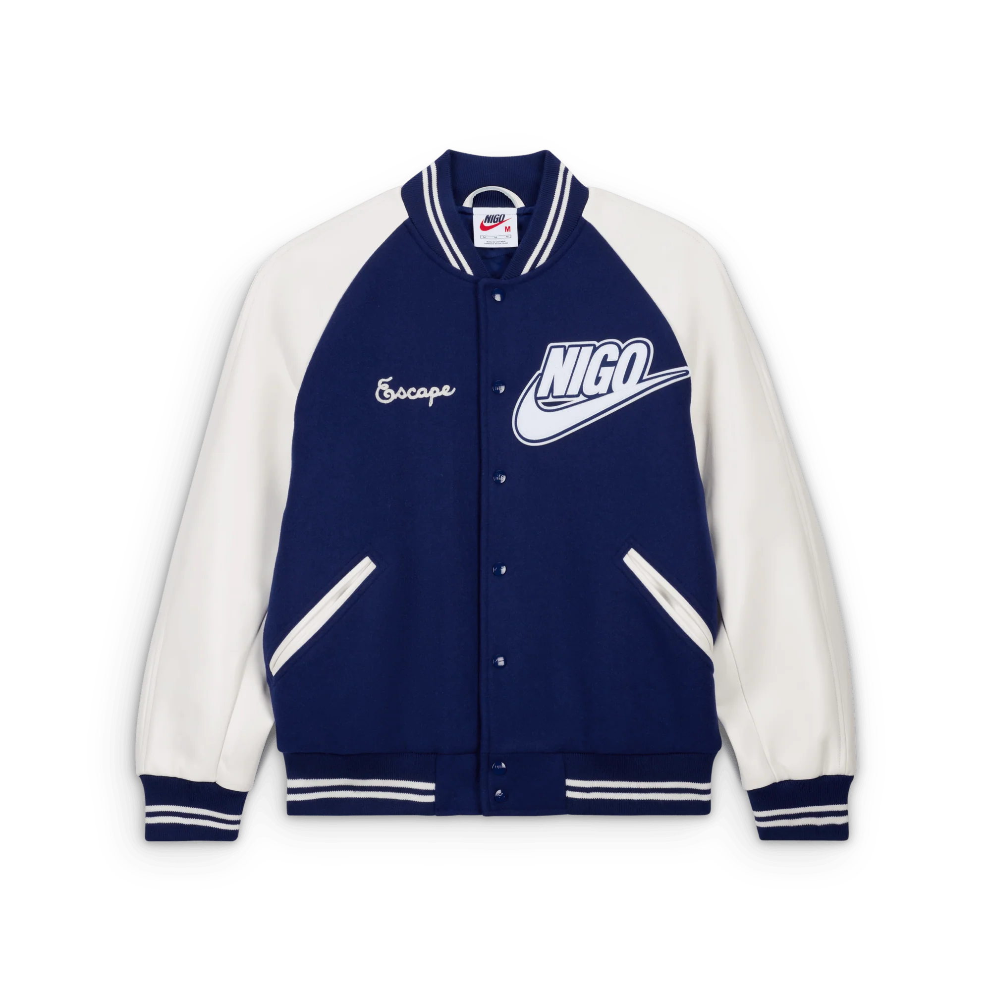 Nike x Nigo NRG Varsity Jacket Navy - Image 2