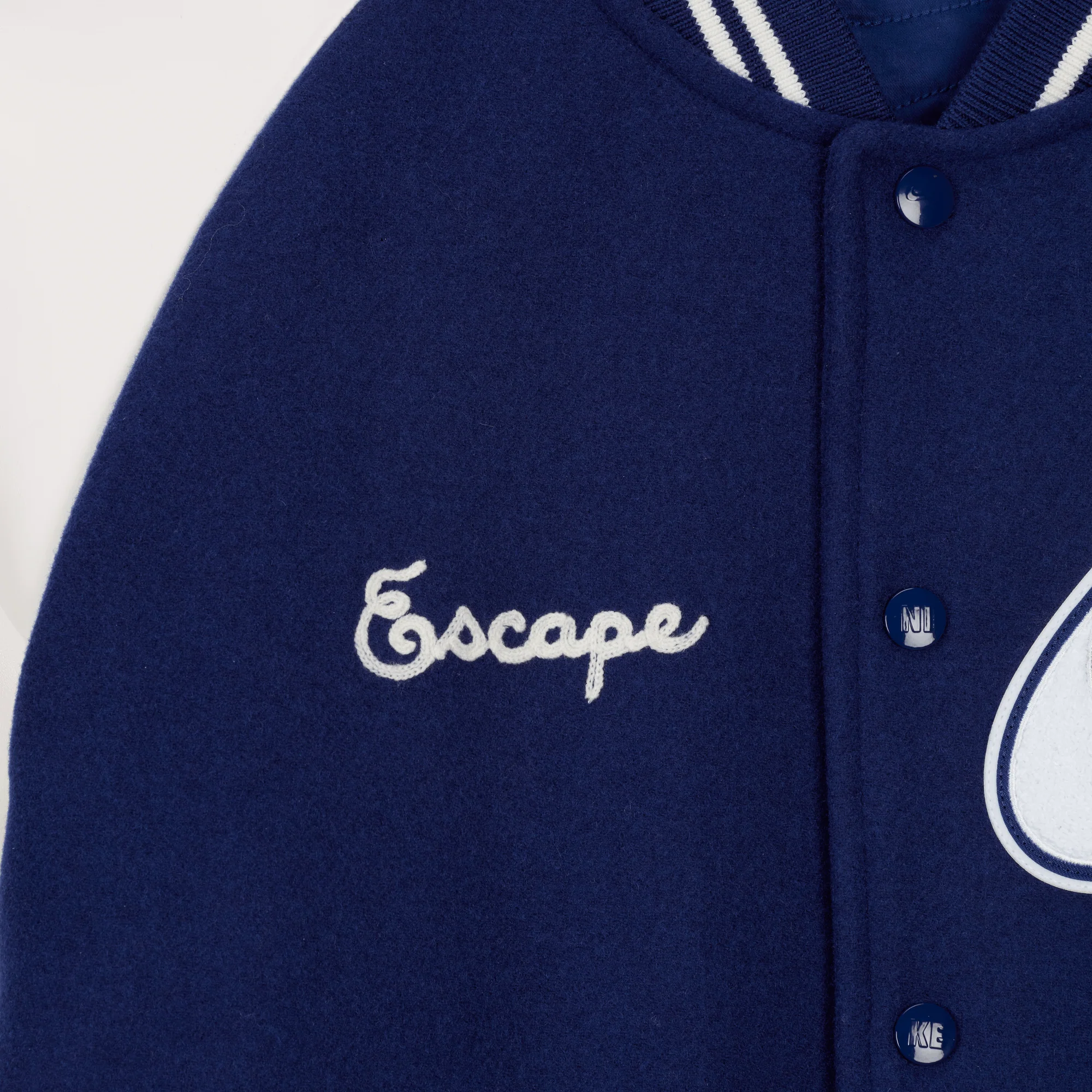 Nike x Nigo NRG Varsity Jacket Navy - Image 4