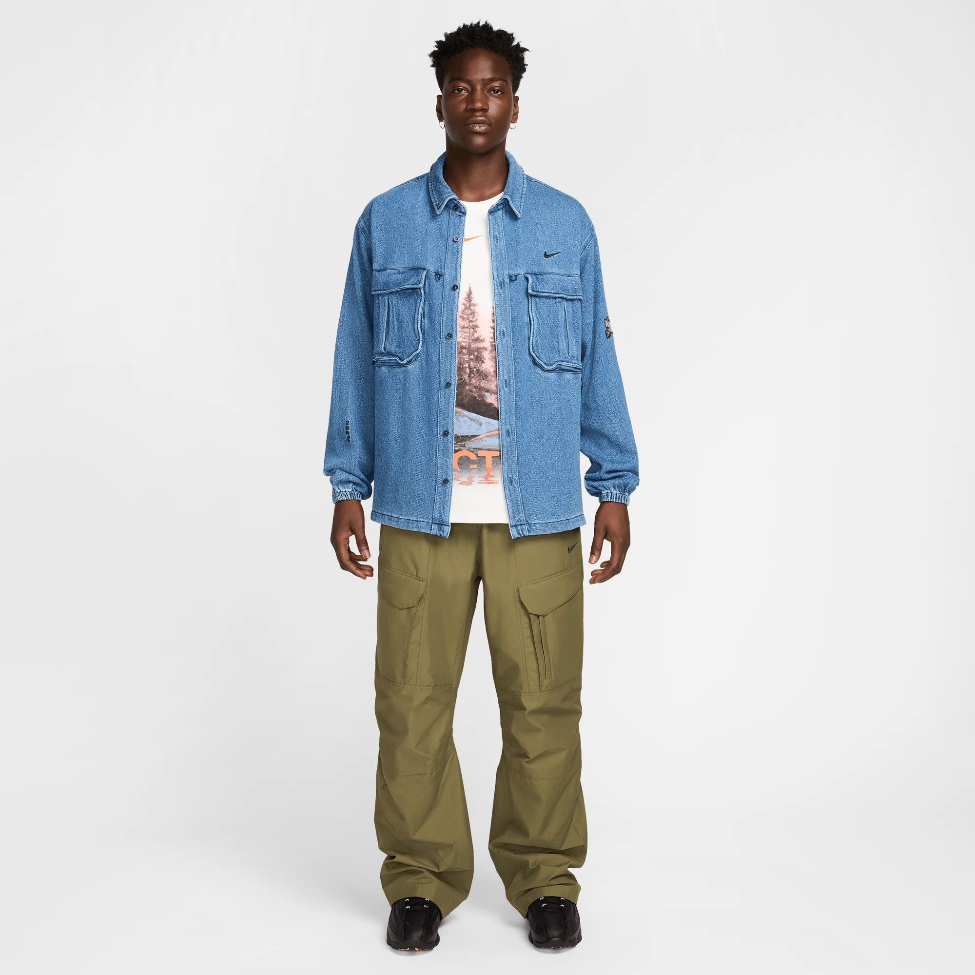 Nike x NOCTA Opal Lily Pad Denim Shirt Blue Denim - Image 11