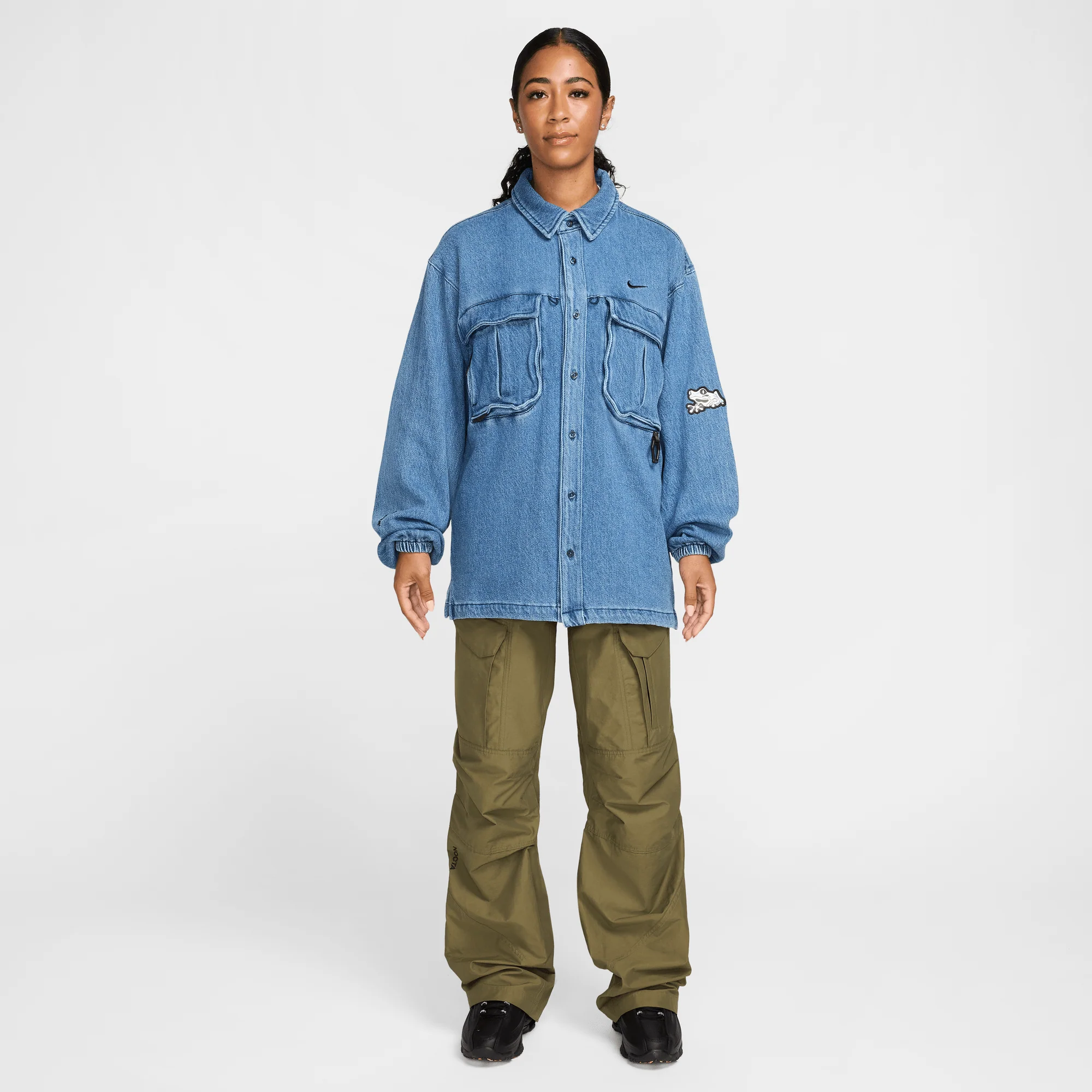 Nike x NOCTA Opal Lily Pad Denim Shirt Blue Denim - Image 12