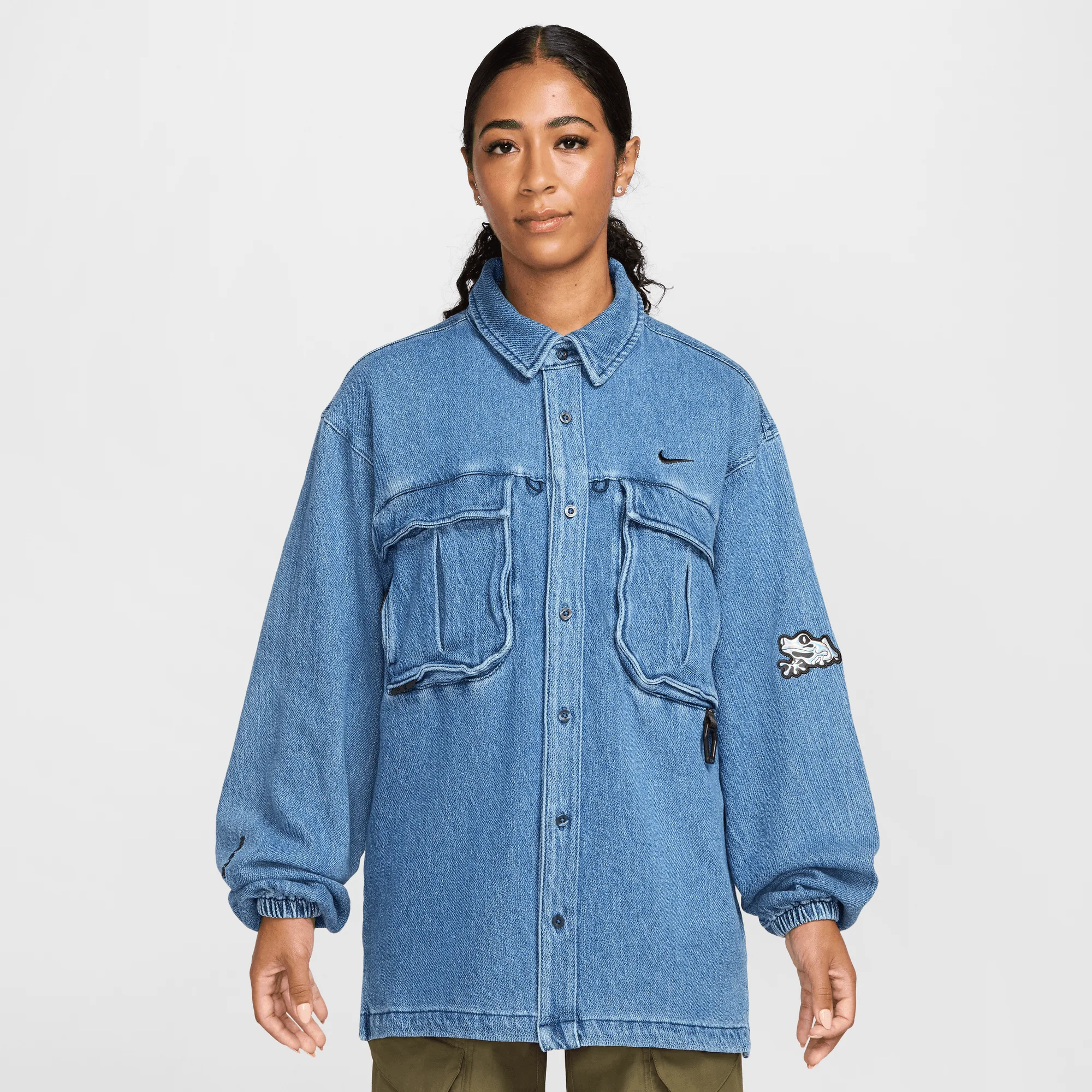 Nike x NOCTA Opal Lily Pad Denim Shirt Blue Denim - Image 2