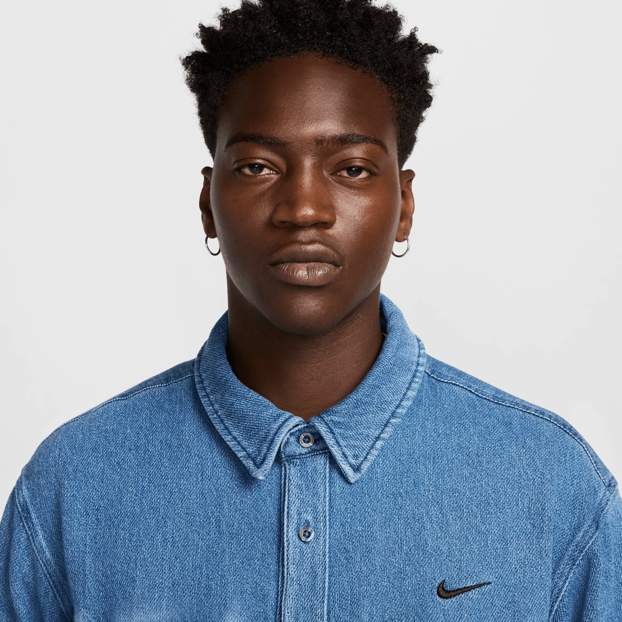 Nike x NOCTA Opal Lily Pad Denim Shirt Blue Denim - Image 4