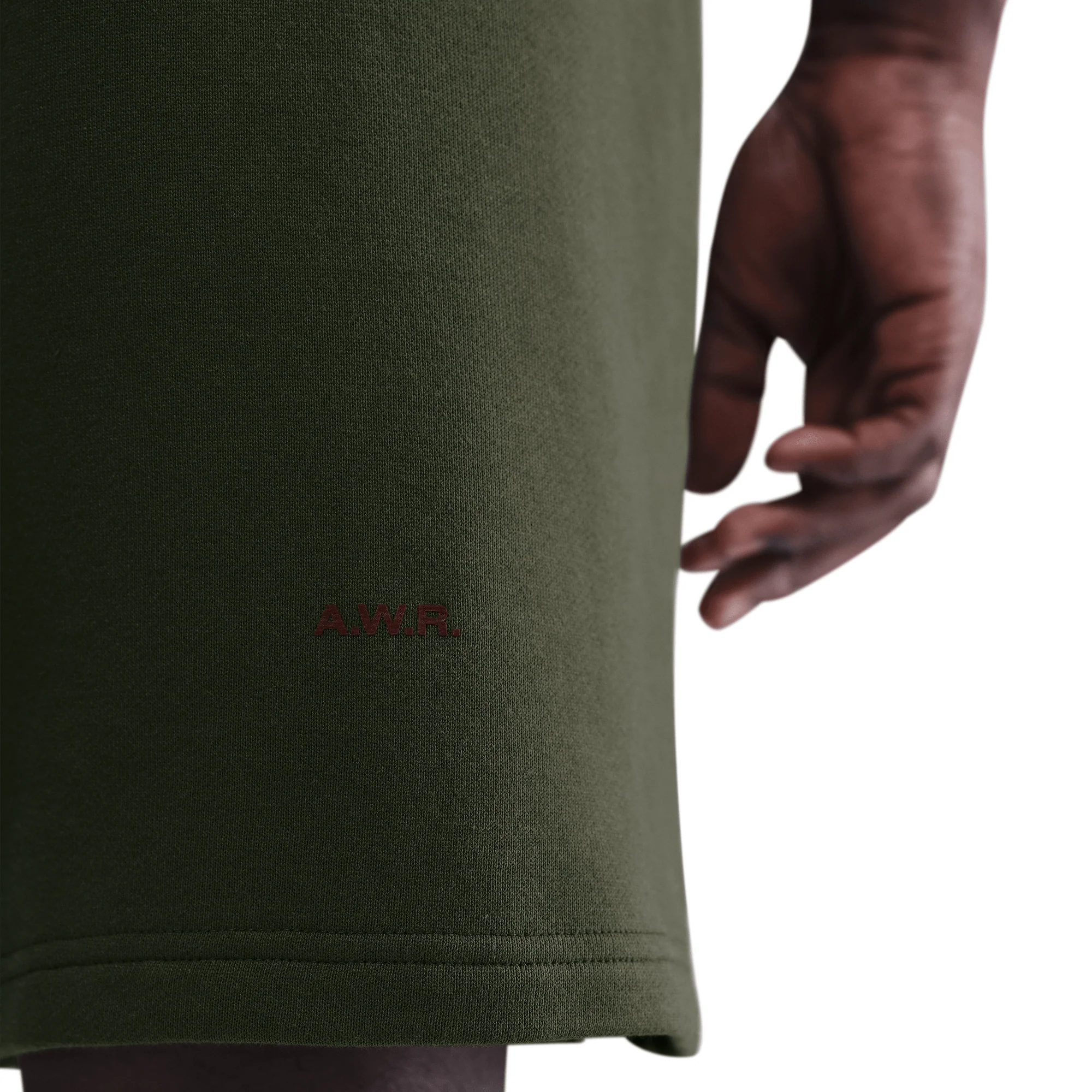 NOCTA Cardinal Fleece Shorts Cargo Khaki/Team Red - Image 5