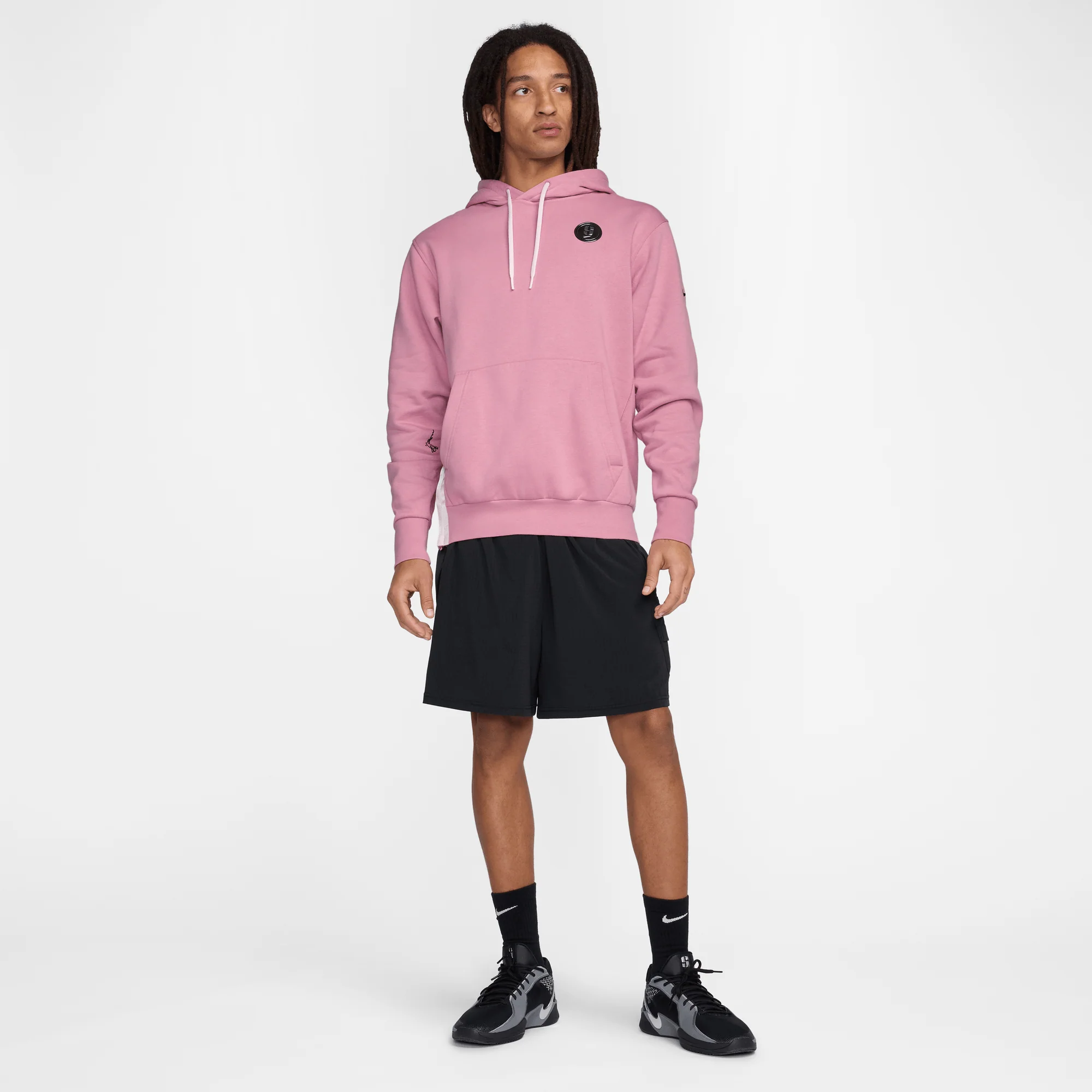 Sabrina Fleece Basketball Hoodie Elemental Pink/Pink Foam/Black - Image 2