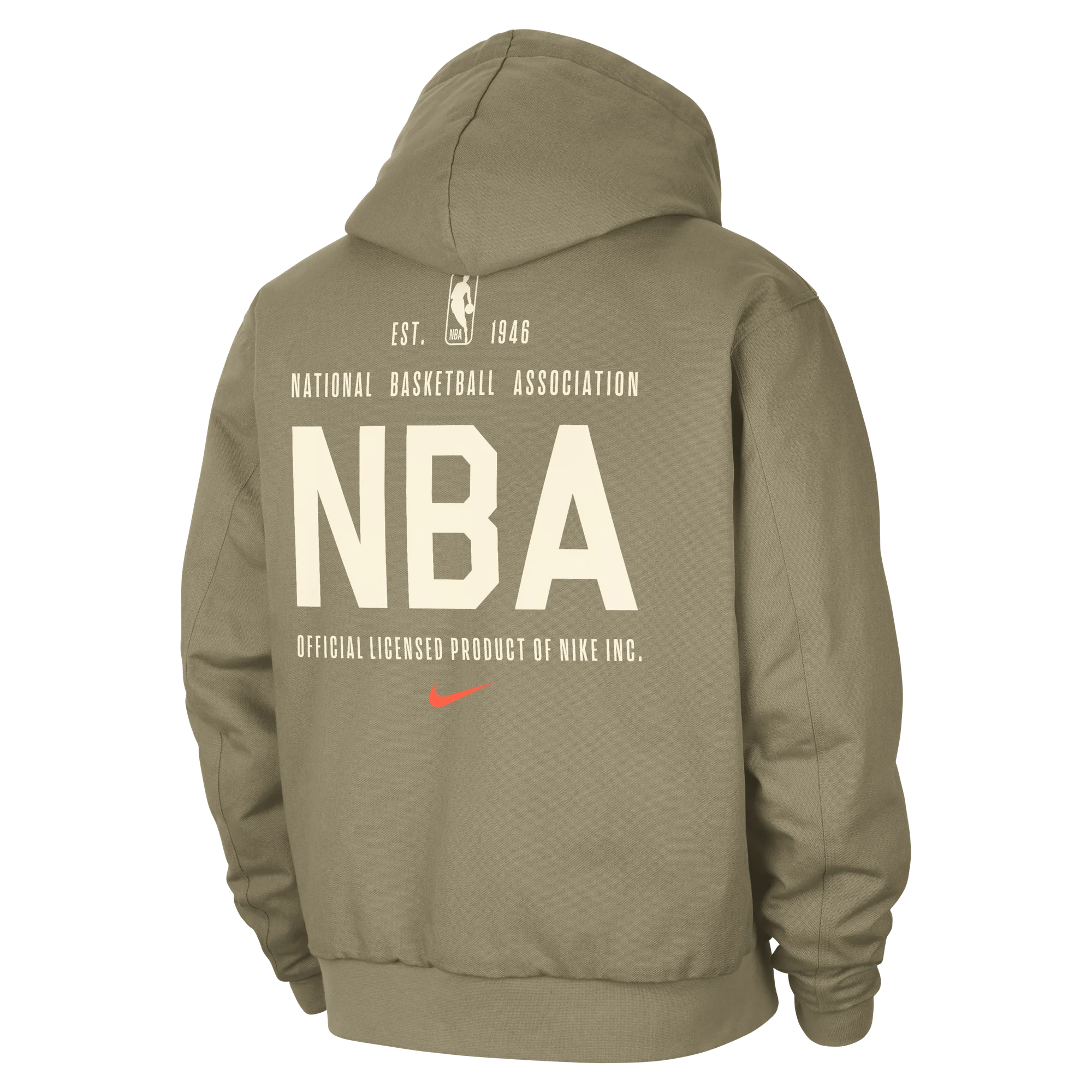 Team 31 Men's Nike NBA Jacket Neutral Olive/Hyper Crimson/Antique Brass/Hyper Crimson - Image 2