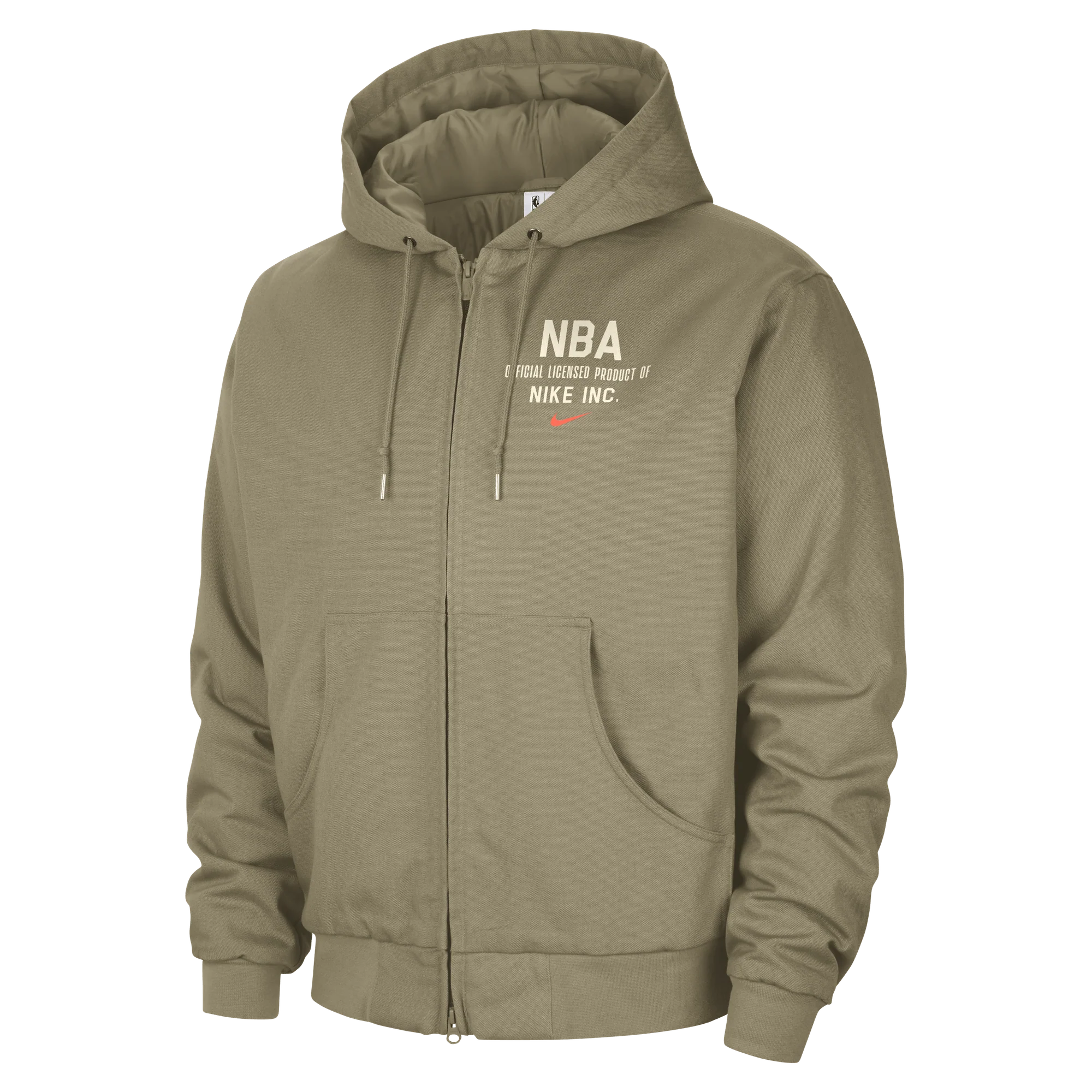 Team 31 Men's Nike NBA Jacket Neutral Olive/Hyper Crimson/Antique Brass/Hyper Crimson - Image 3