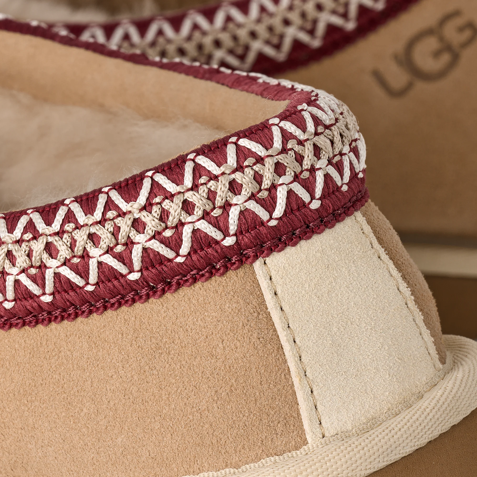 UGG Tasman II Slipper Driftwood Biking Red - Image 5